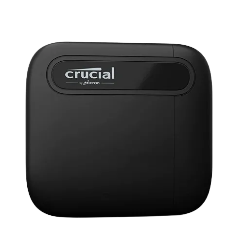 Logo của ổ cứng SSD di động Crucial X6 màu đen