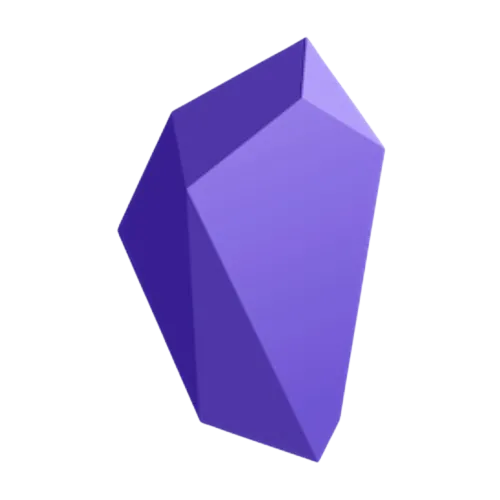 Logo của ứng dụng ghi chú và quản lý kiến thức cá nhân Obsidian