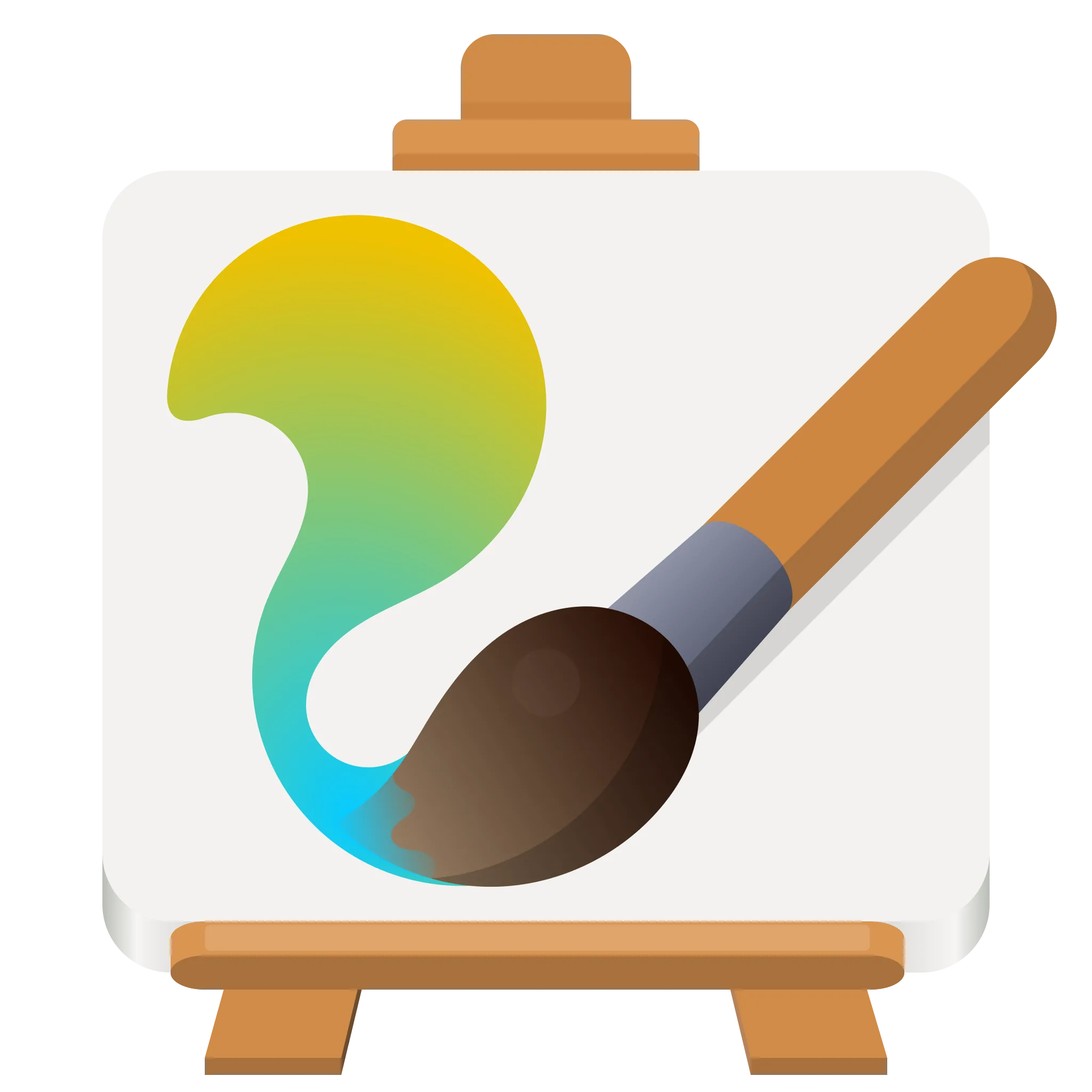 Logo MyPaint với tên ứng dụng và biểu tượng cọ vẽ màu xanh lá cây trên nền trắng