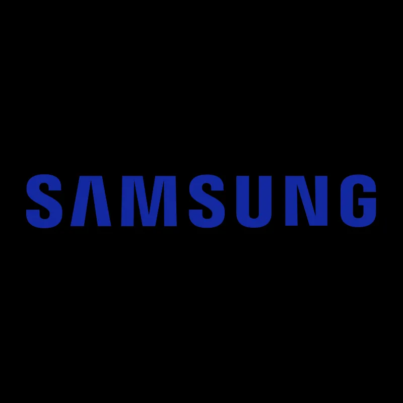 Logo Samsung màu xanh, đại diện cho thương hiệu sẽ ra mắt Galaxy Z Fold 7 và Z Flip 7