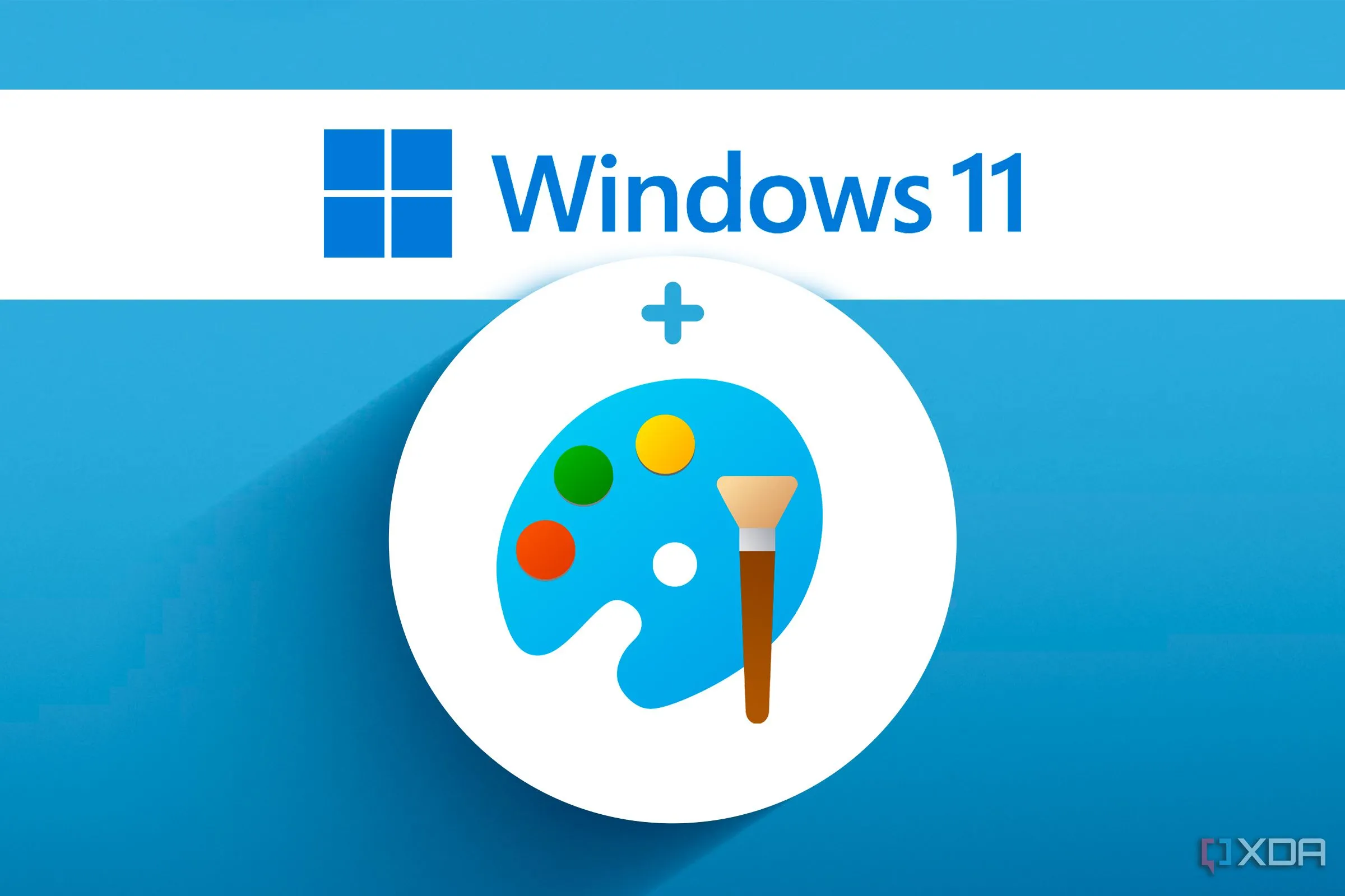 Logo Windows 11 và biểu tượng Paint cạnh nhau