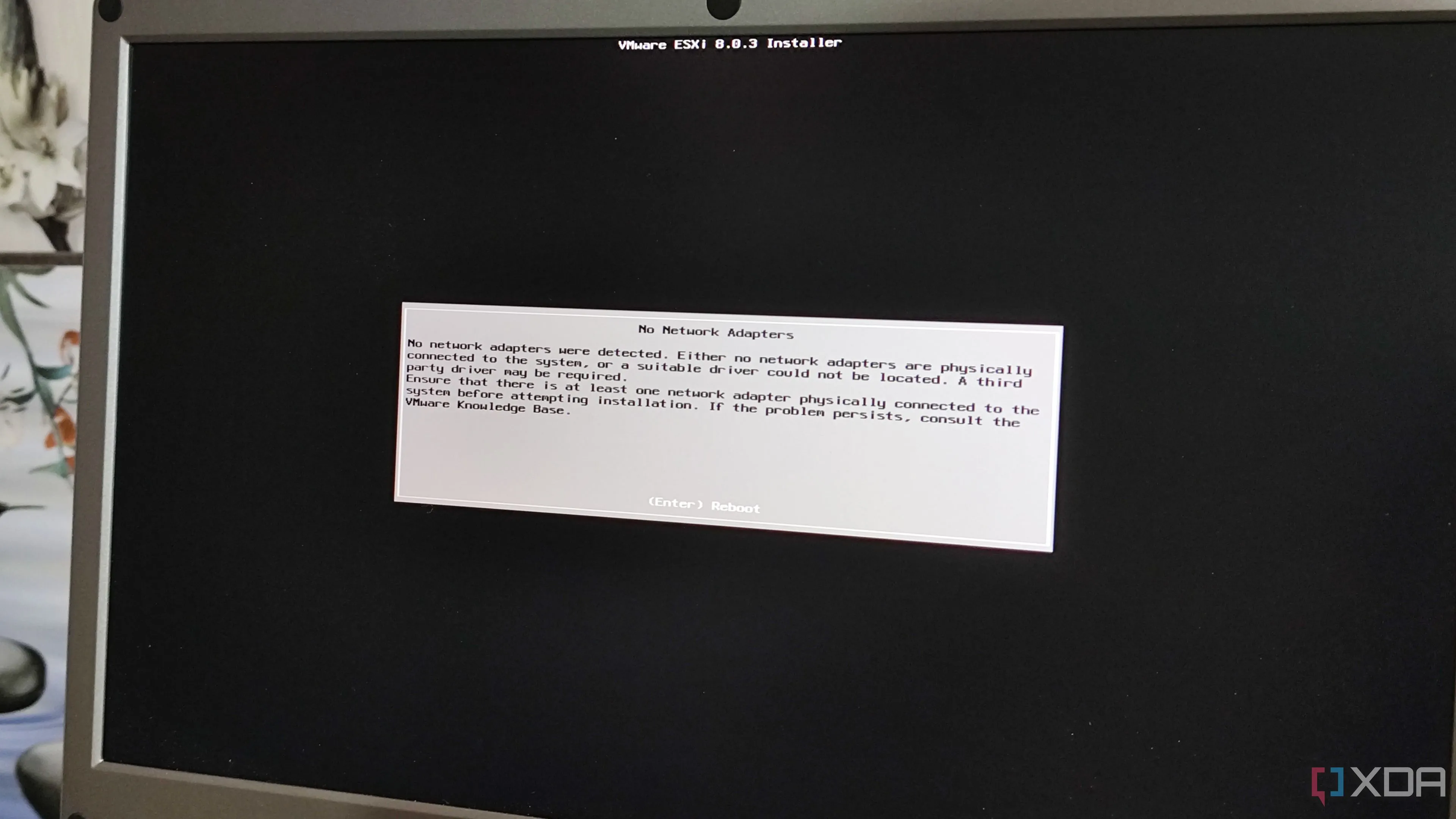 Lỗi 'Không tìm thấy bộ điều hợp mạng' khi cài đặt VMware ESXi