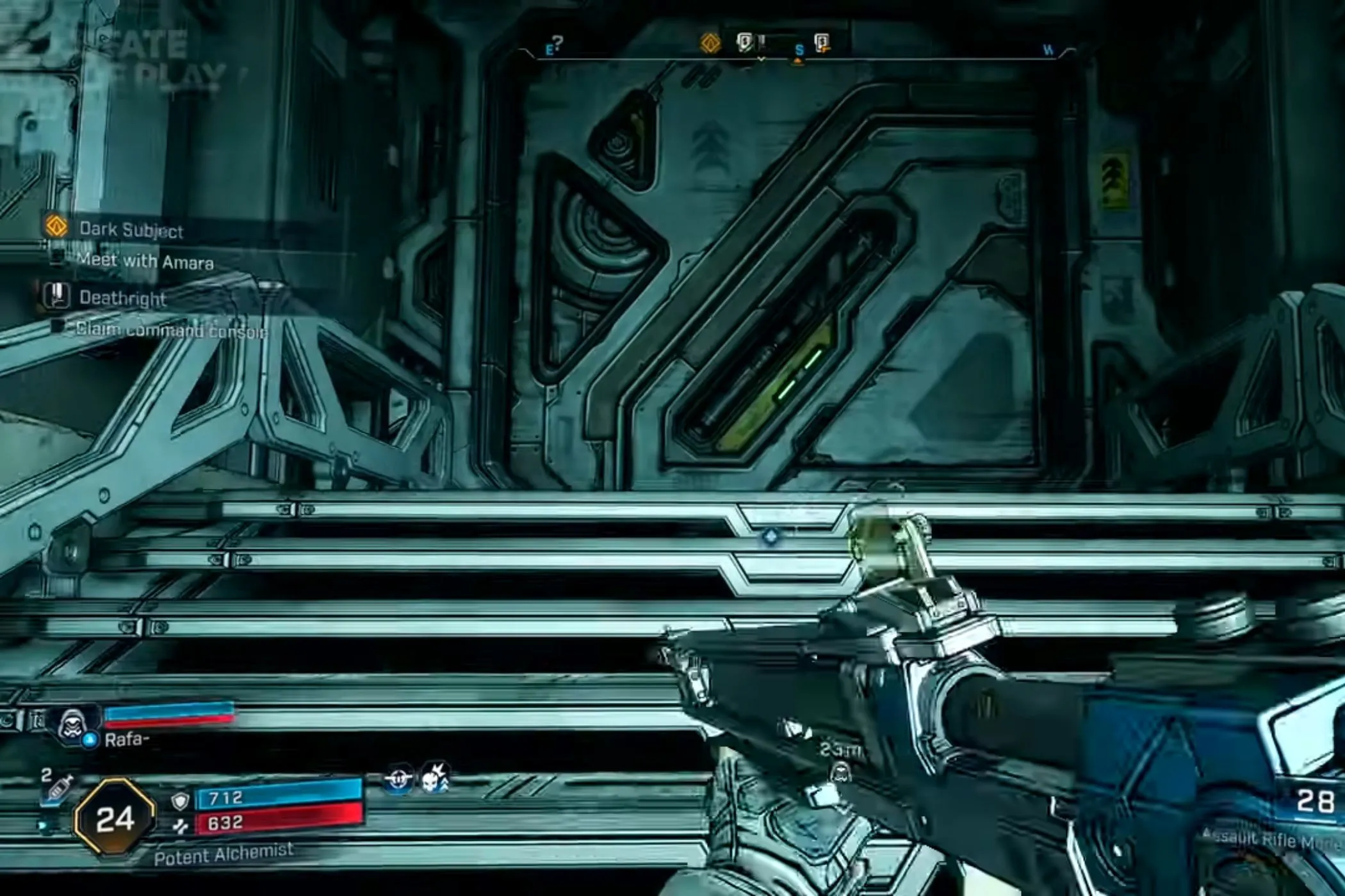 Lối vào Silo và giao diện nhiệm vụ tự động trong Borderlands 4
