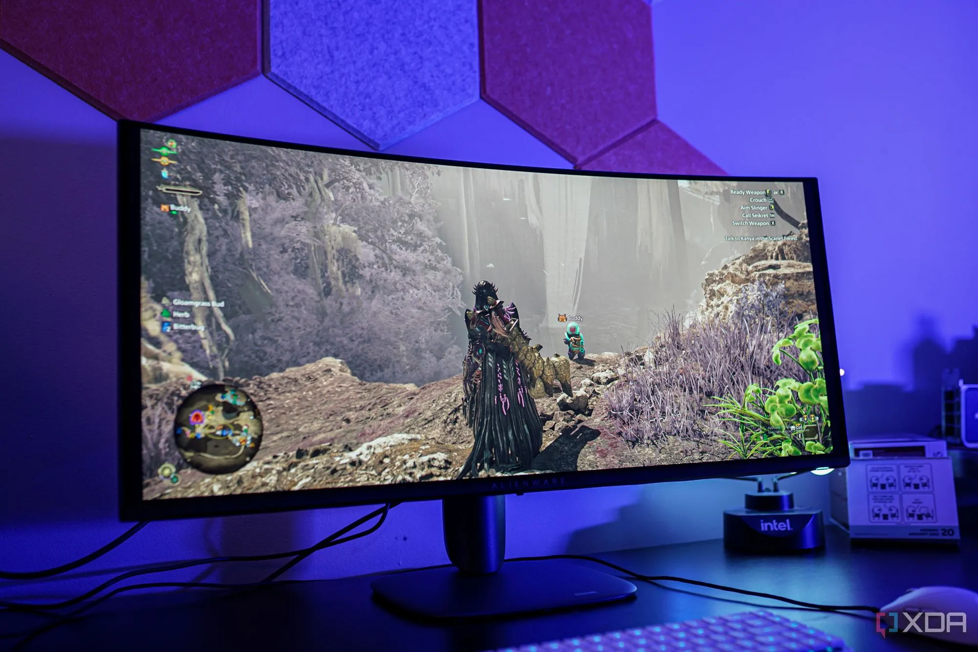 Màn hình Alienware hiển thị đồ họa game mượt mà
