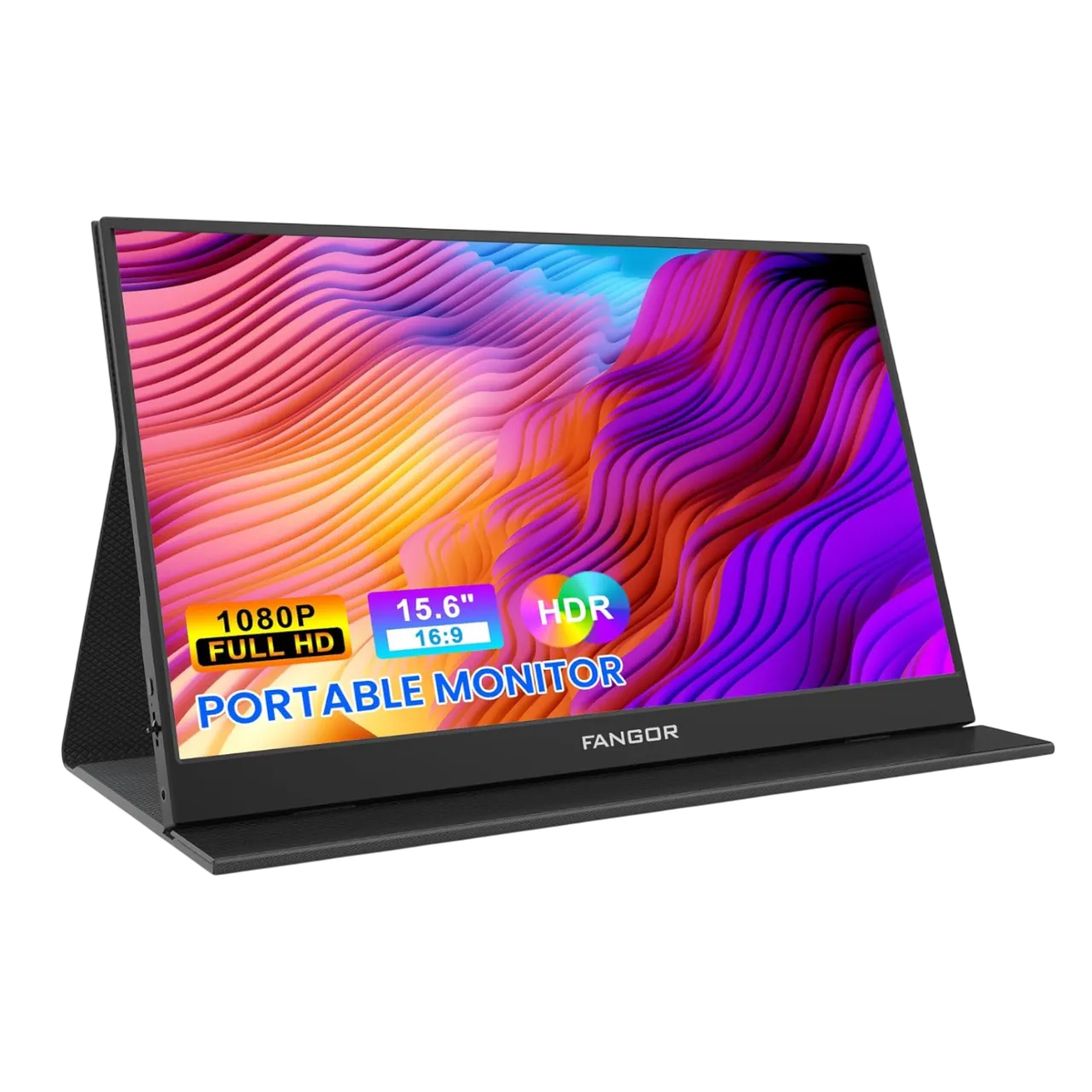 Màn hình di động FANGOR 15.6 inch hiển thị trên bàn làm việc