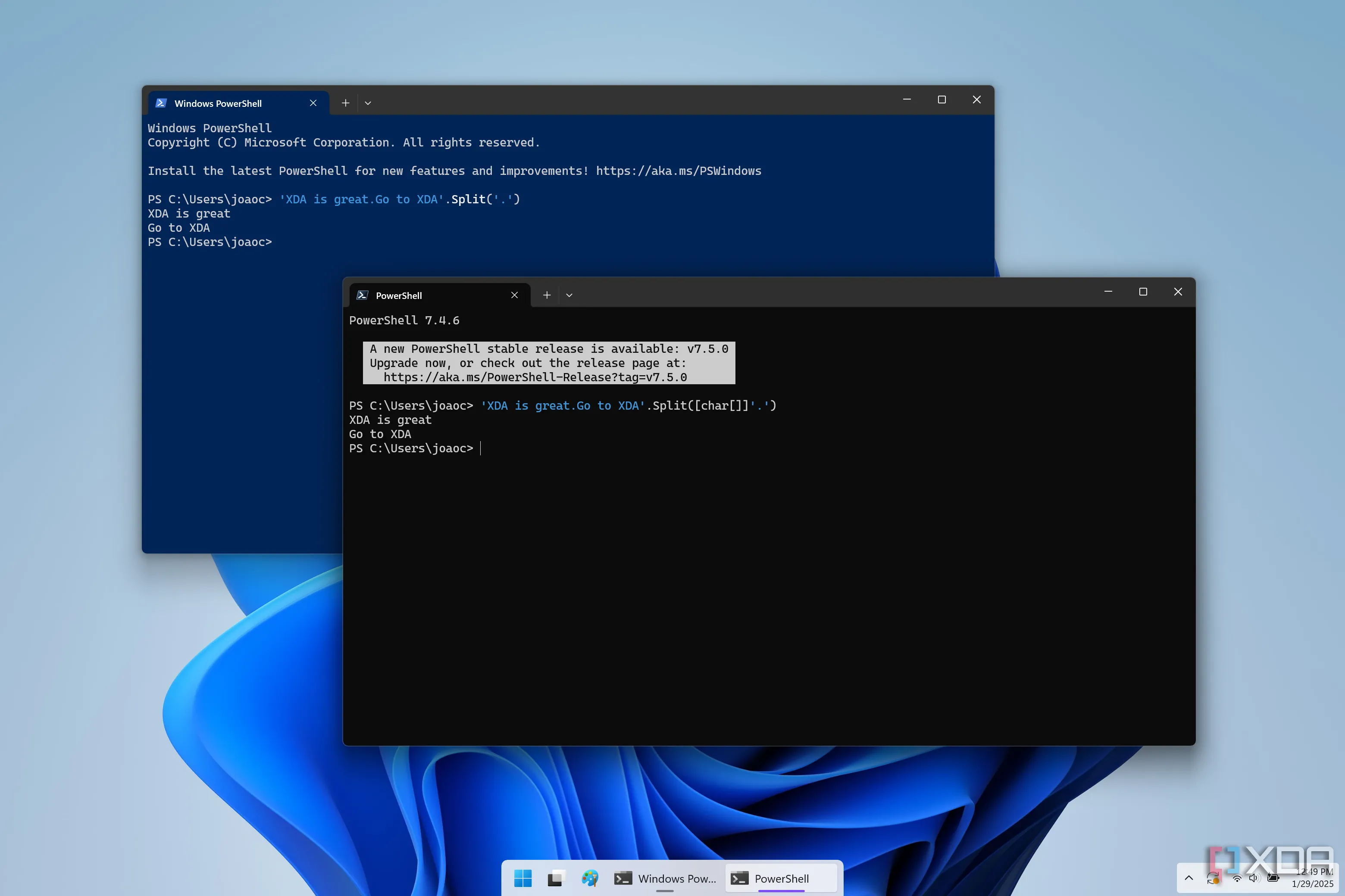 Màn hình giao diện PowerShell cho thấy các lệnh có thể thực thi để tối ưu Windows
