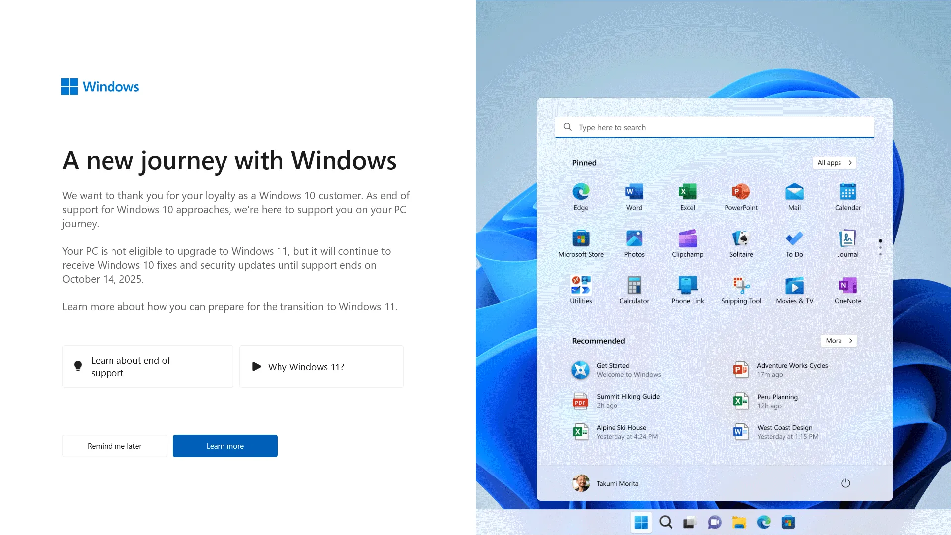 Màn hình quảng cáo nâng cấp Windows 11 toàn màn hình trên Windows 10