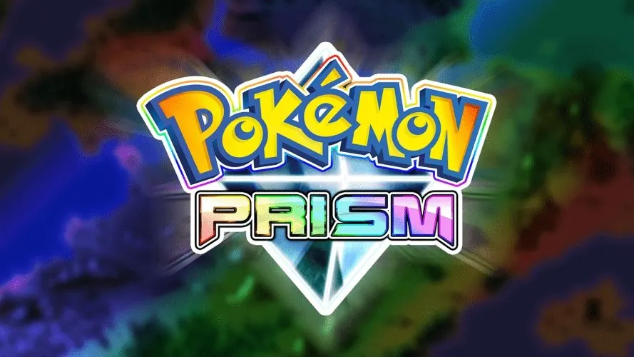 Màn hình tiêu đề của game fan-made Pokémon Prism, với logo và đồ họa phong cách Pokémon Crystal, thể hiện một cuộc phiêu lưu mới.