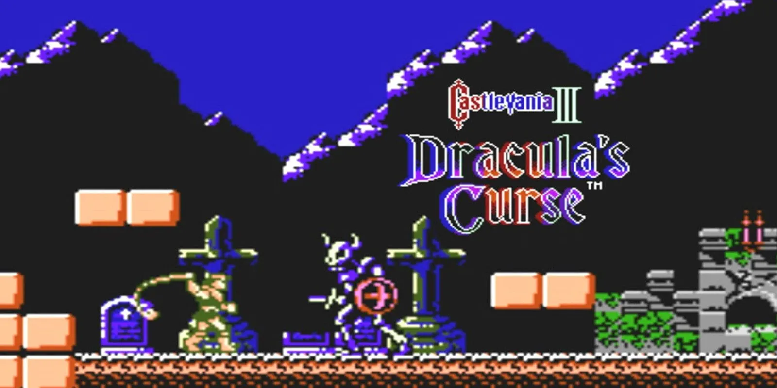 Màn hình tiêu đề game Castlevania III: Dracula's Curse trên NES