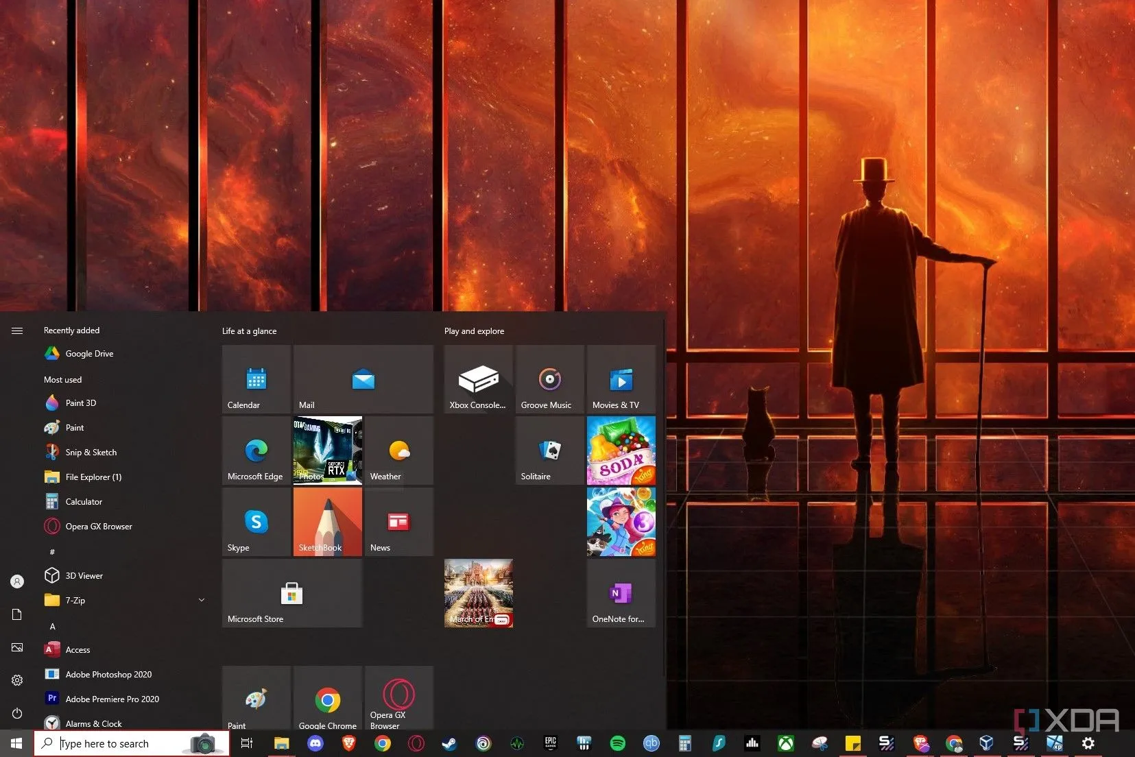 Màn hình Windows 10 với các biểu tượng ứng dụng, minh họa việc khởi chạy chương trình hàng ngày