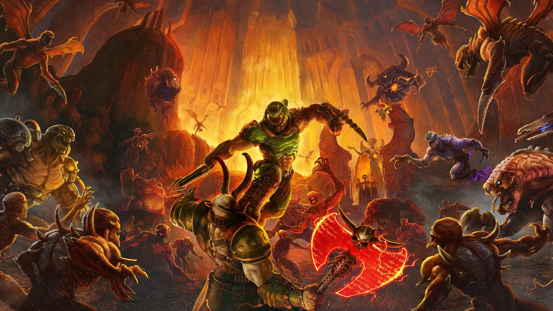 Minh họa tổng quan các phiên bản Doom
