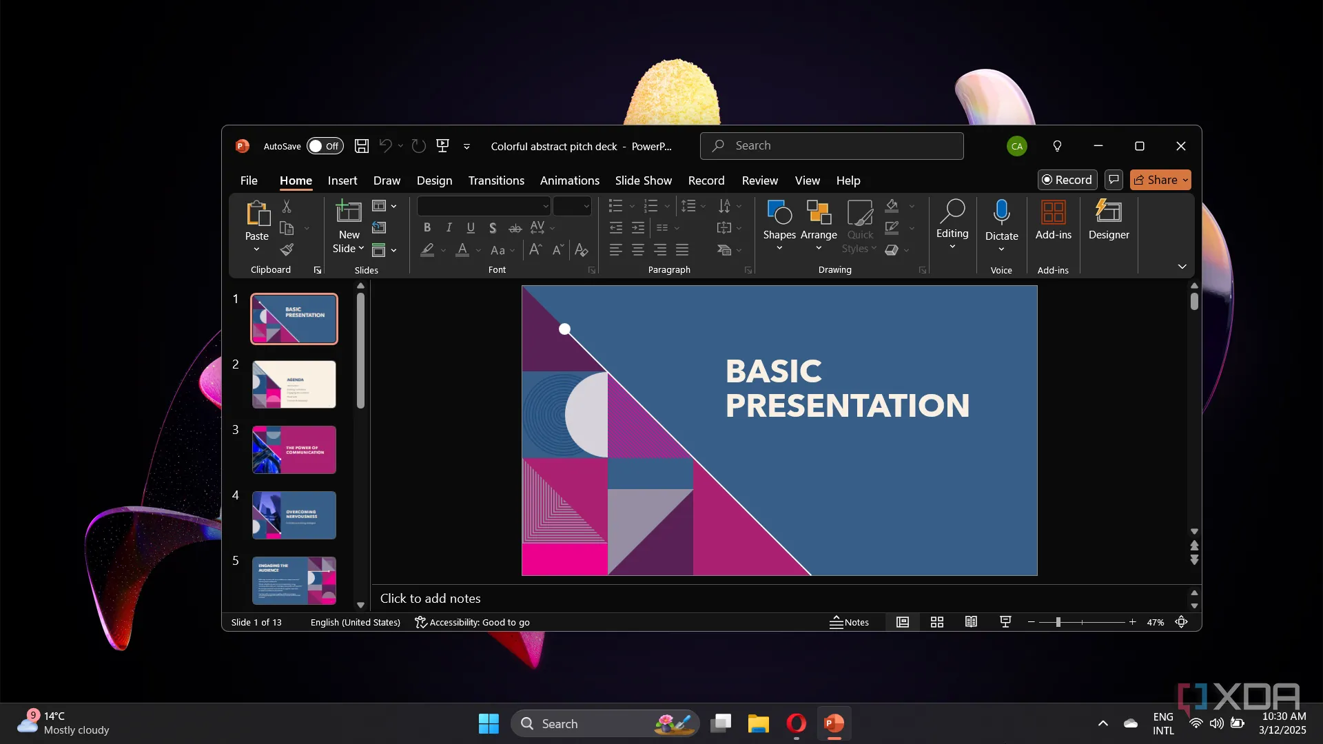 Mở bài thuyết trình PowerPoint trên một desktop ảo trống, không bị xao nhãng bởi các ứng dụng khác