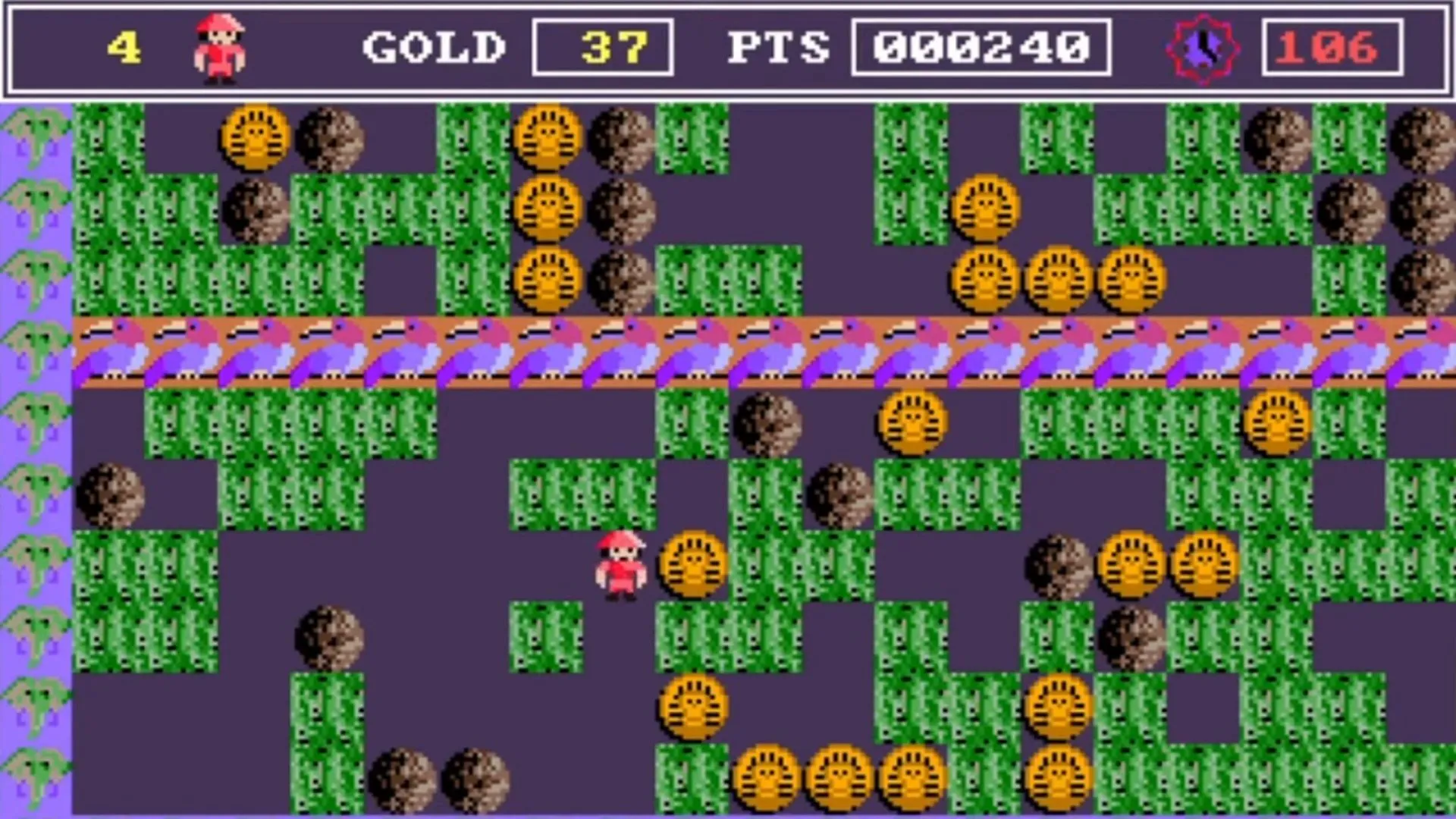 Một ảnh chụp màn hình của màn chơi đầu tiên trong game Rockford