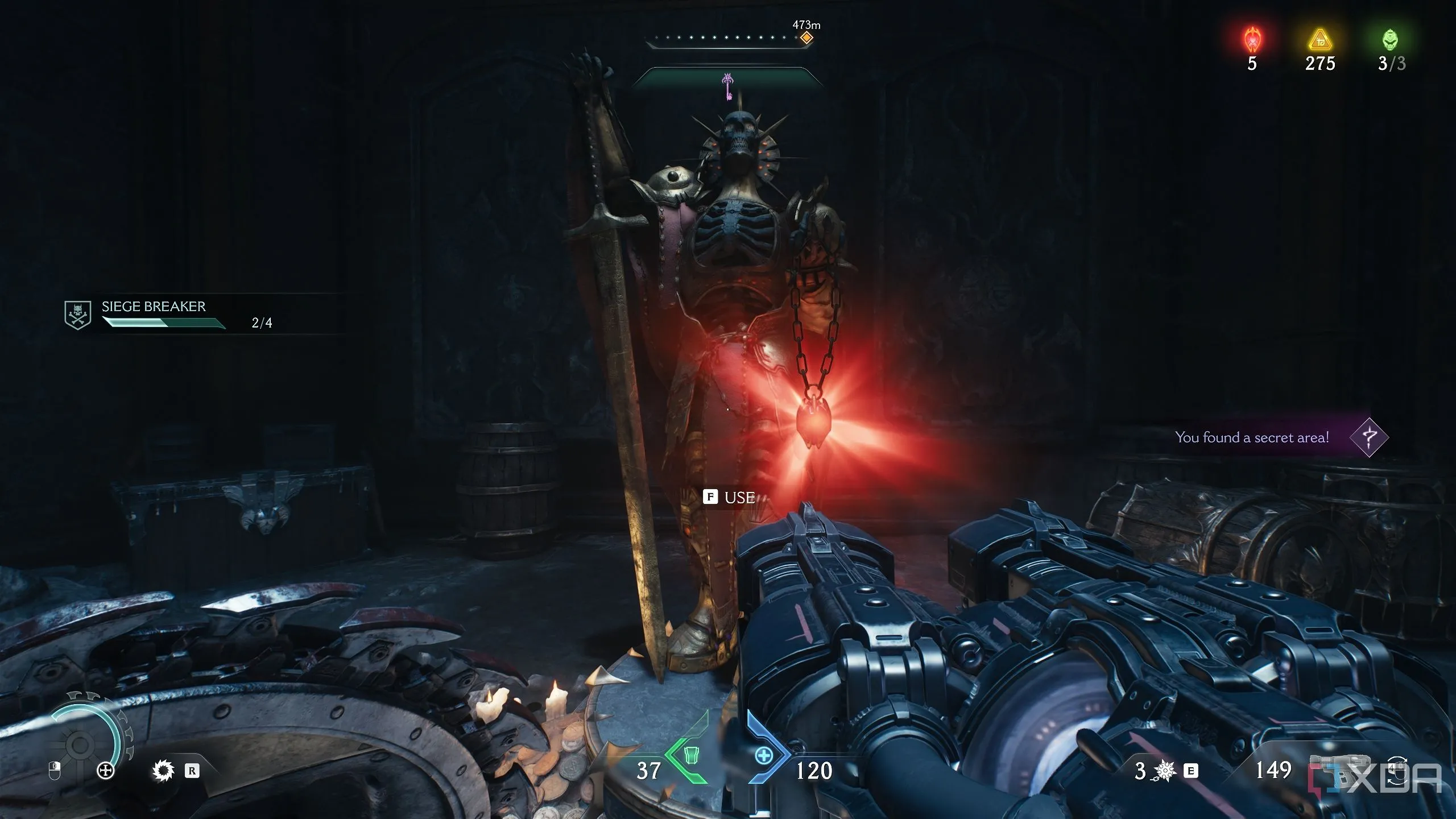 Một bức tượng Red Ruby trong Doom: The Dark Ages