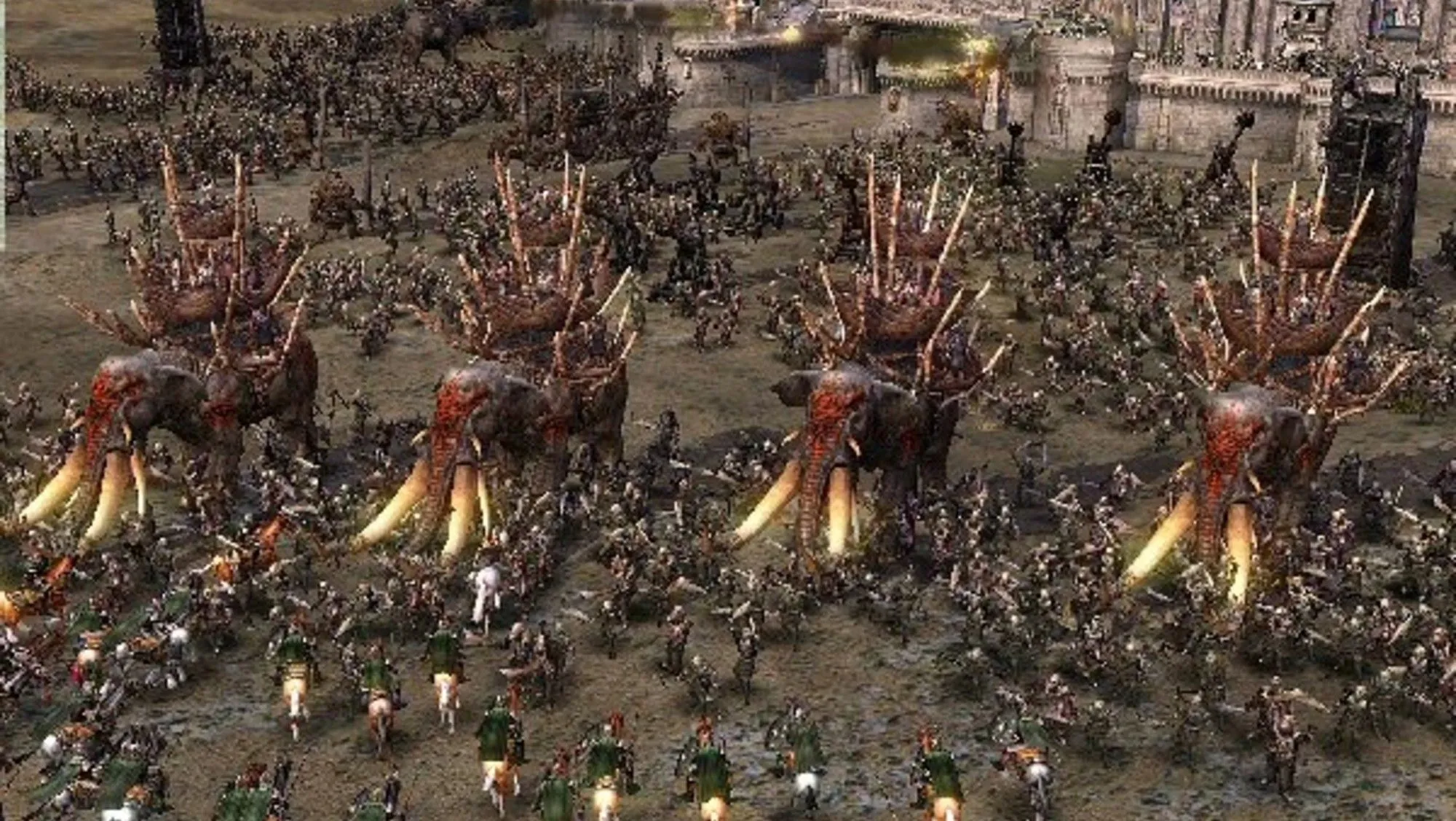 Một cảnh Minas Tirith hùng vĩ trong game The Lord of the Rings: Battle for Middle Earth
