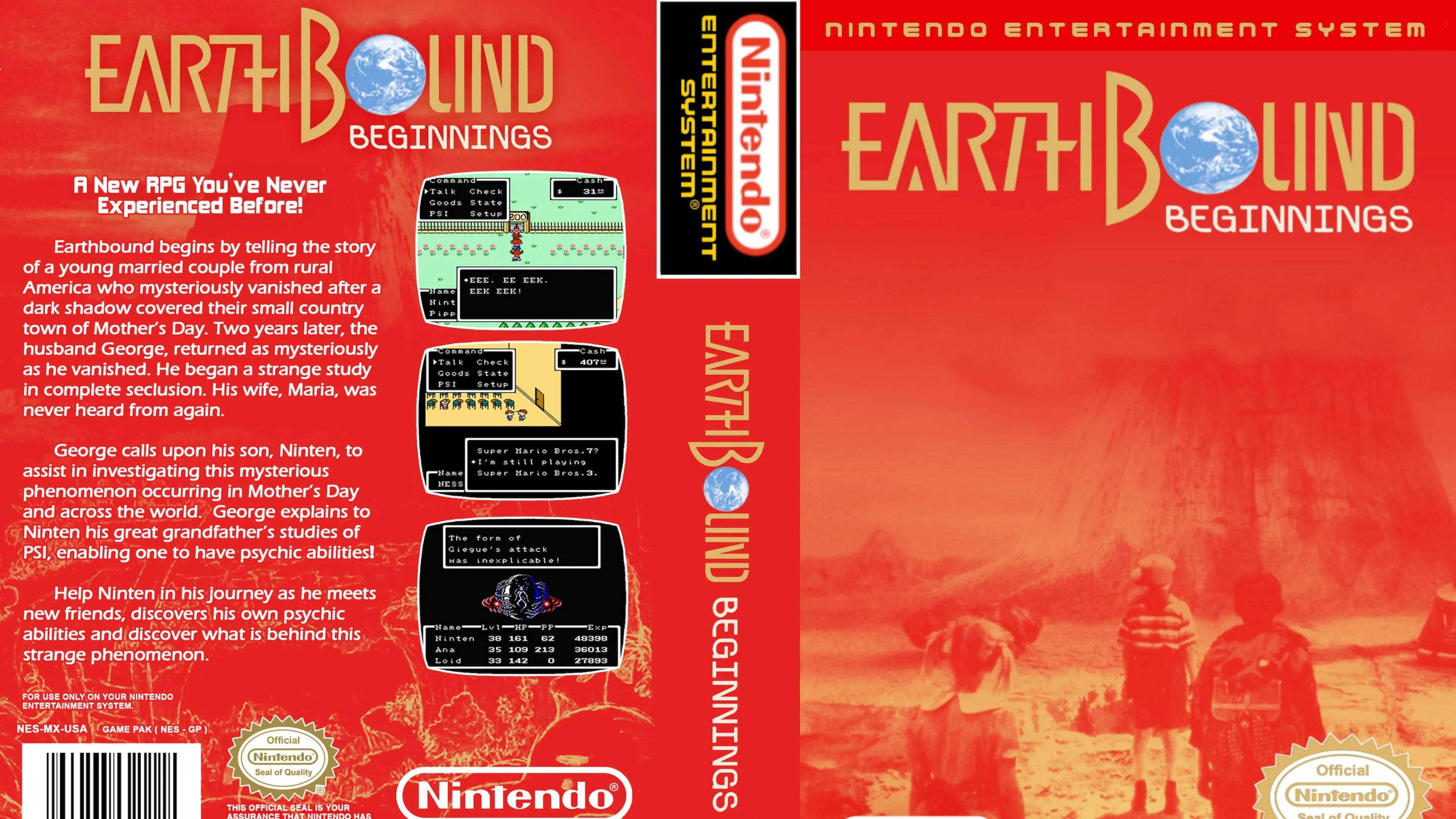 Một cảnh tương tác với NPC trong Earthbound Beginnings, cho thấy yếu tố khám phá và cốt truyện phong phú.