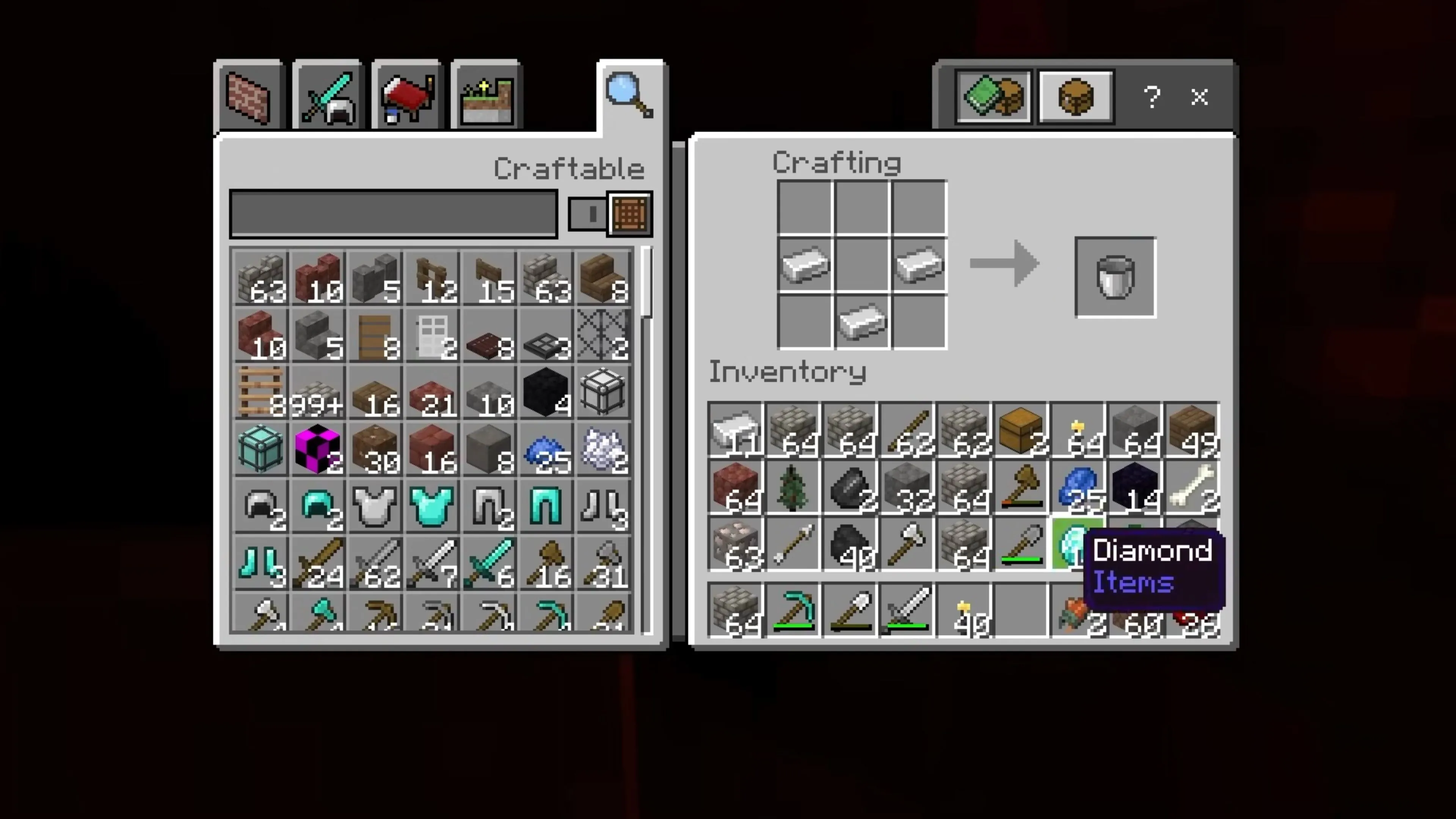 Một công trình kiến trúc phức tạp được xây dựng từ các khối vuông trong game Minecraft
