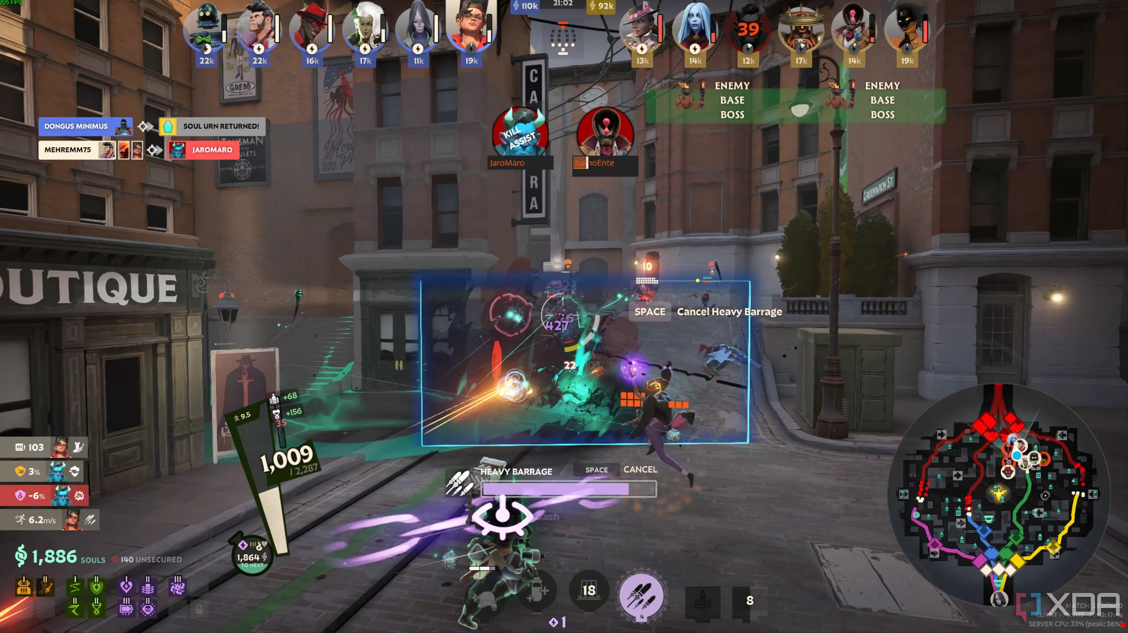 Một pha giao tranh trong Deadlock, tựa game của Valve đang rò rỉ dữ liệu liên quan đến dự án Half-Life mới