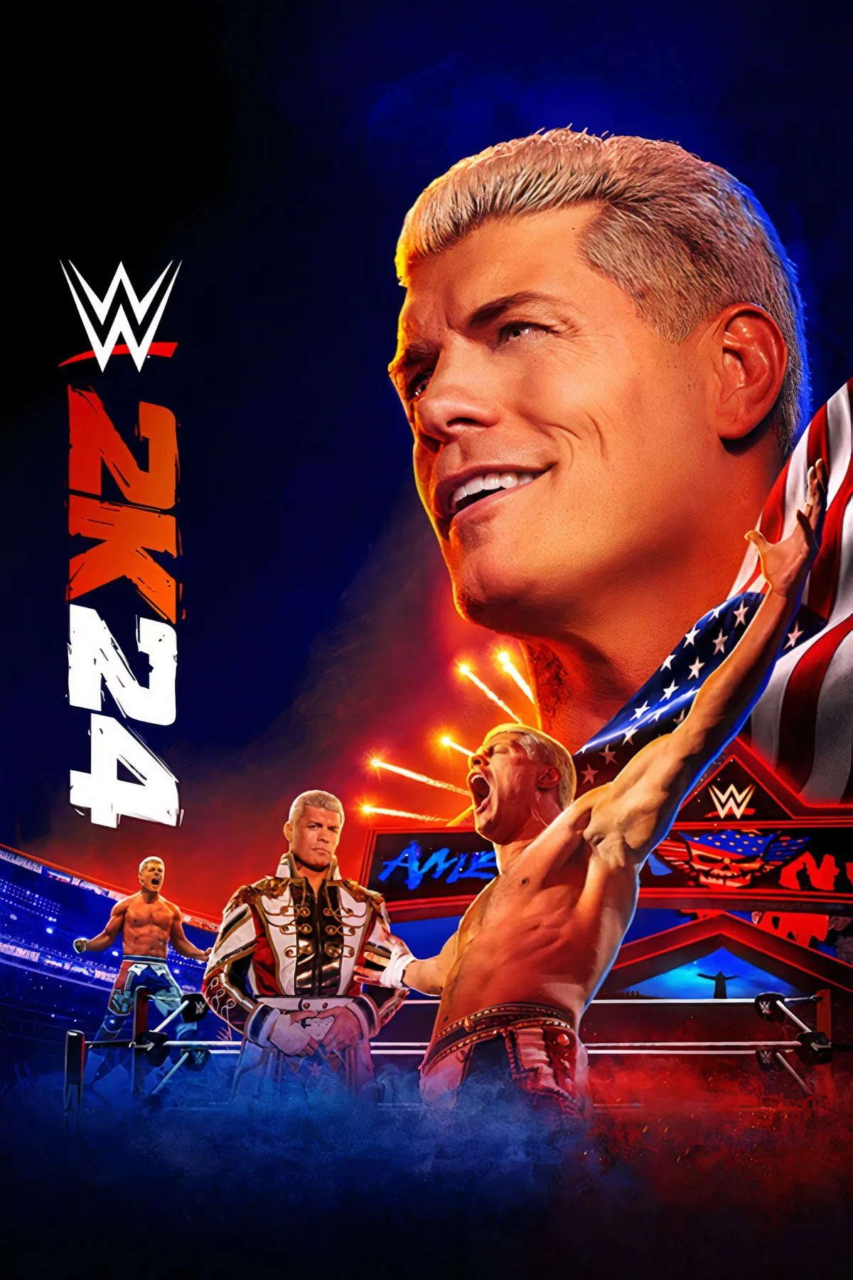 Một trận đấu vật gay cấn trong game WWE 2K24, mang đến trải nghiệm đấu vật sống động cho game thủ PC