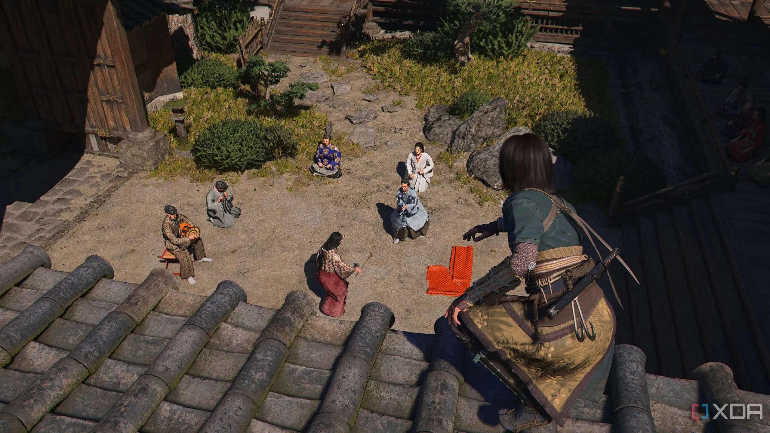 Naoe thực hiện động tác parkour Vertical Ledge Jump mới trong Assassin's Creed Shadows