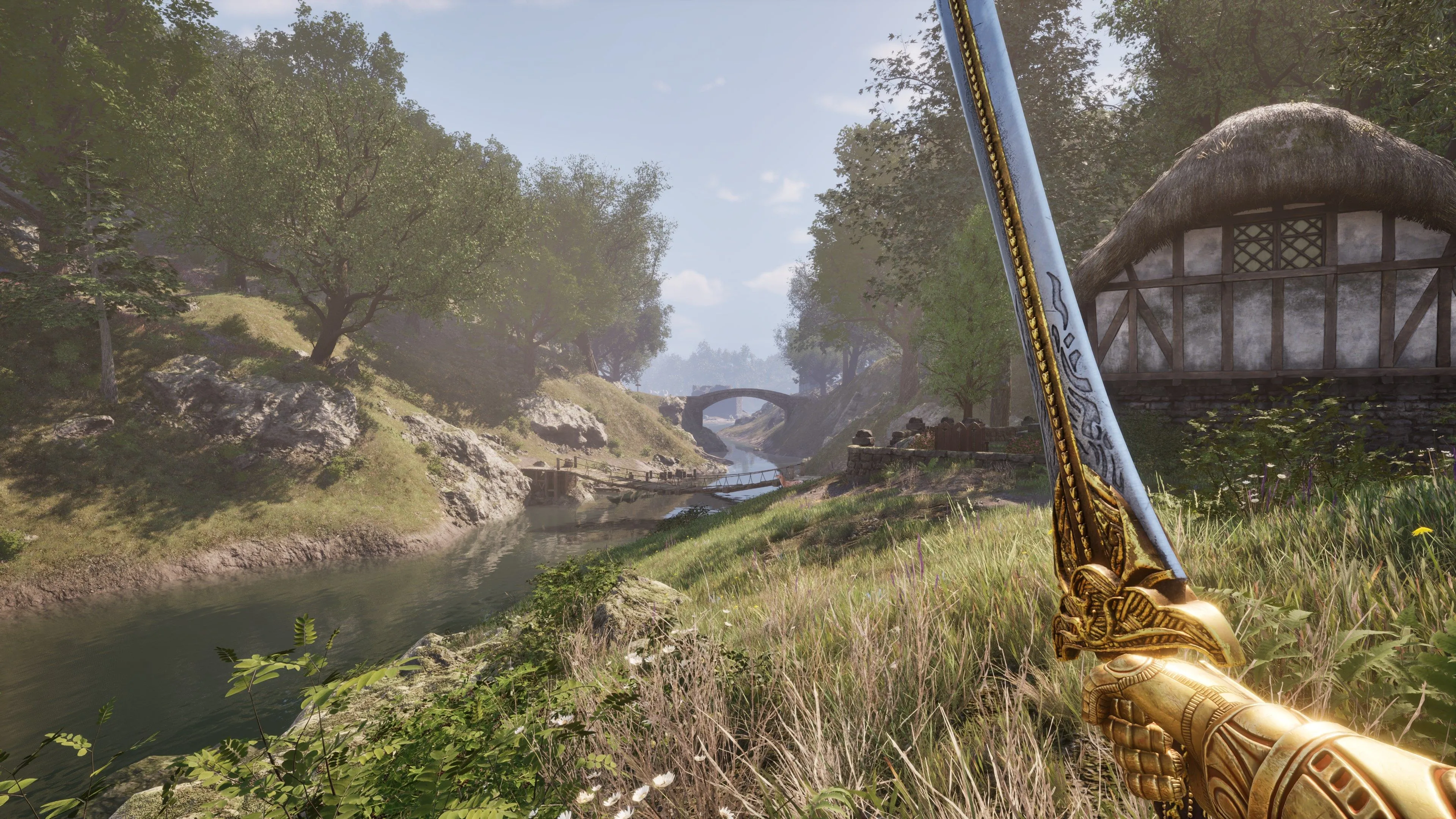 Người chơi khám phá một hầm ngục u ám trong Oblivion Remastered, thể hiện lối chơi phiêu lưu và chiến đấu của game.