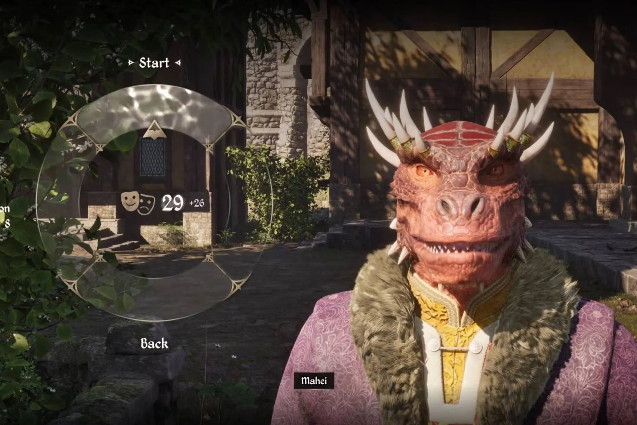 Người chơi trò chuyện với NPC Argonian trong hệ thống đối thoại của Oblivion Remastered