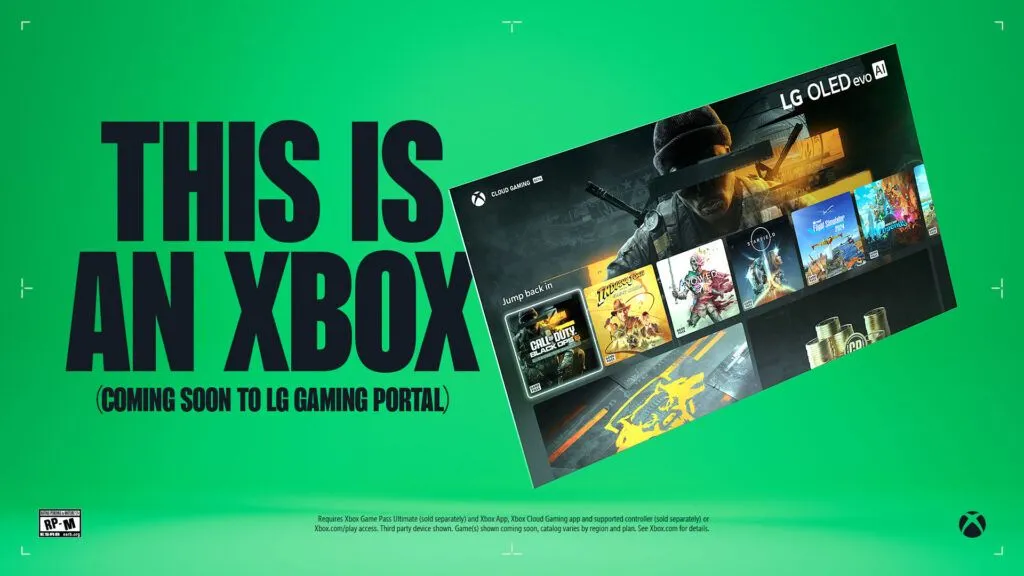 Người dùng trải nghiệm Xbox Cloud Gaming trên TV thông minh LG
