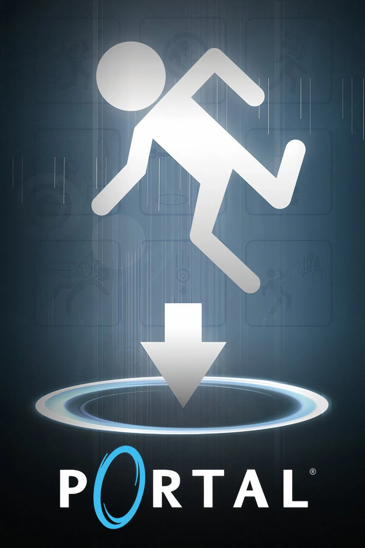 Nhân vật Chell trong game Portal sử dụng khẩu súng tạo cổng không gian.