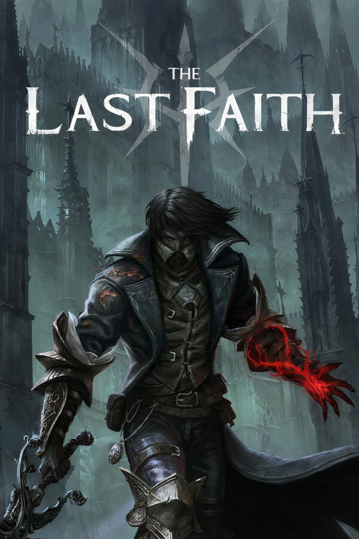 Nhân vật chính của The Last Faith đứng giữa bối cảnh Gothic u ám