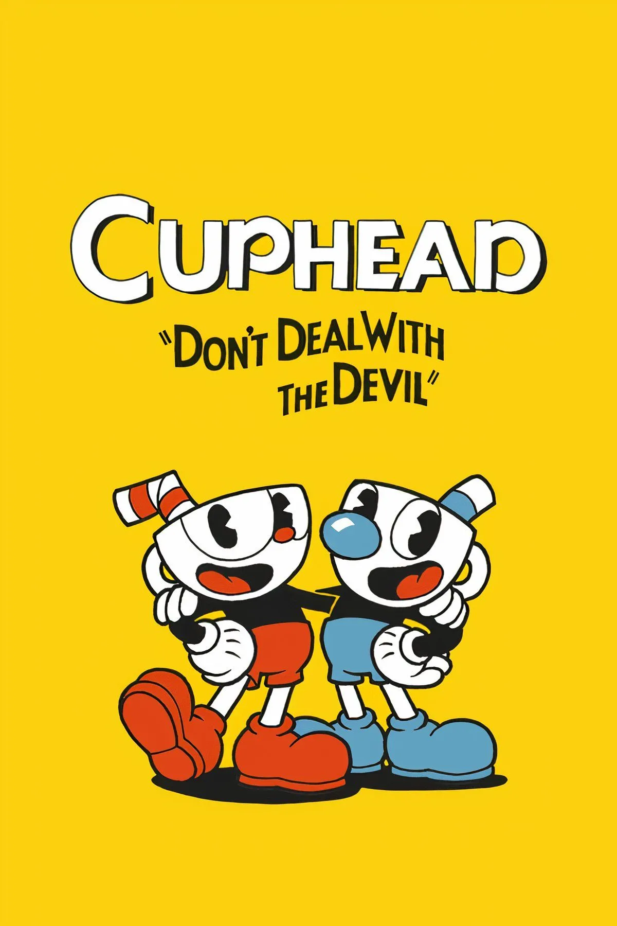 Nhân vật Cuphead và Mugman trong một màn chơi đầy thử thách của game đồ họa hoạt hình cổ điển