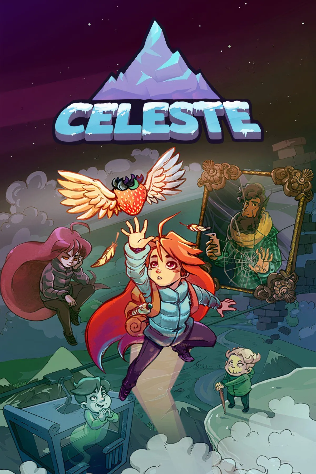 Nhân vật Madeline vượt qua thử thách trong game platformer Celeste
