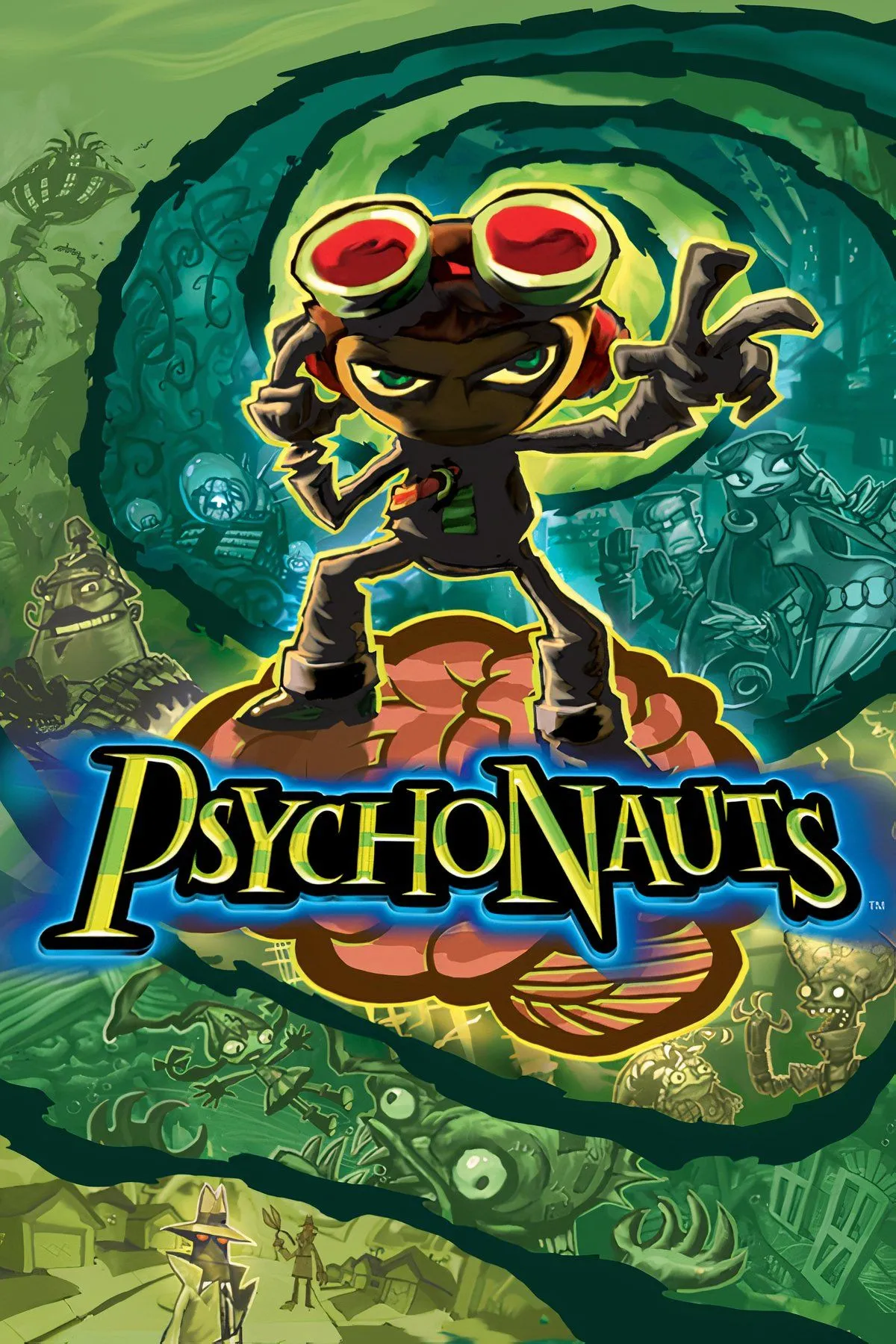 Nhân vật Raz với vẻ mặt nghiêm túc từ game Psychonauts