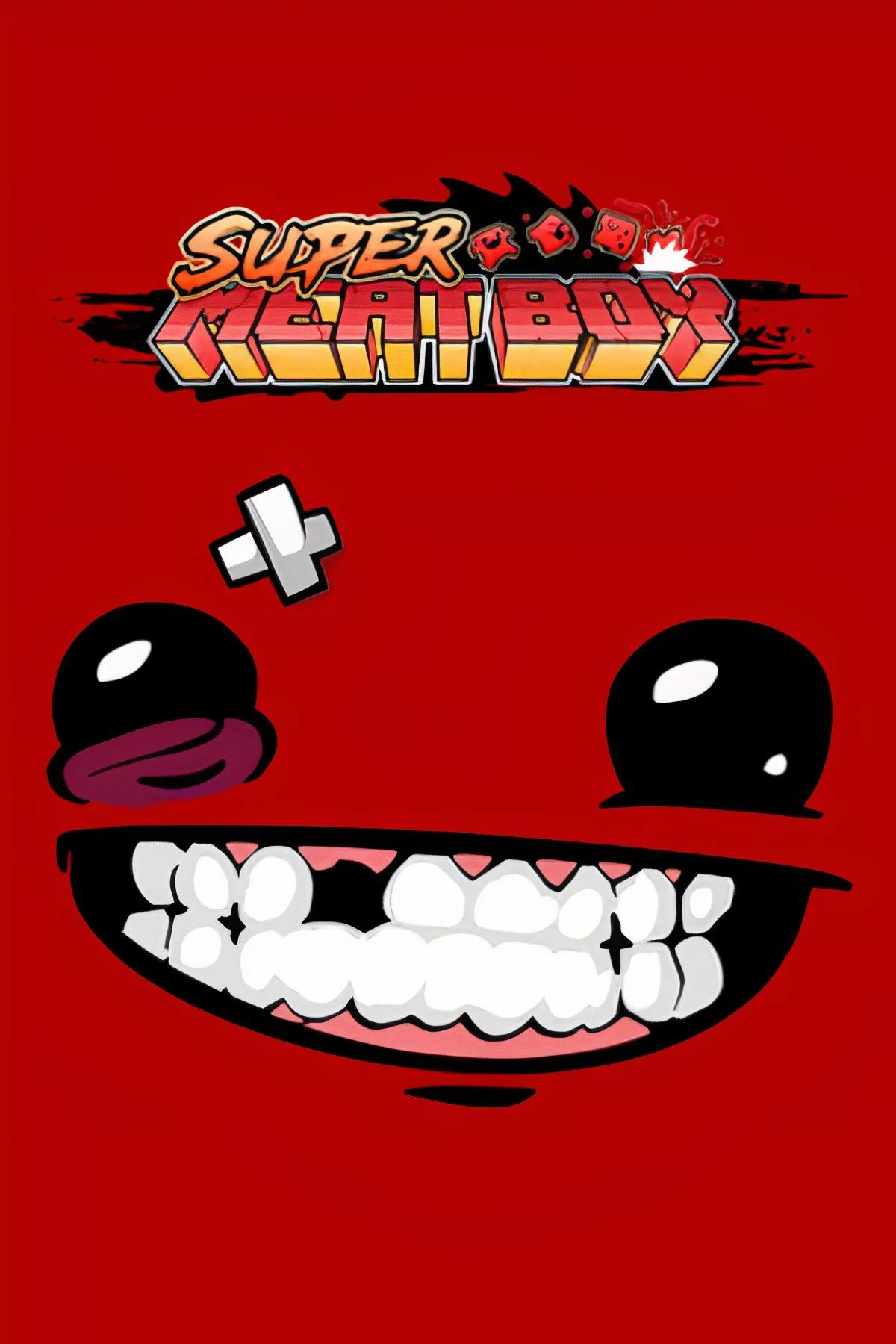 Nhân vật Super Meat Boy đang nhảy vượt chướng ngại vật trong màn chơi tốc độ