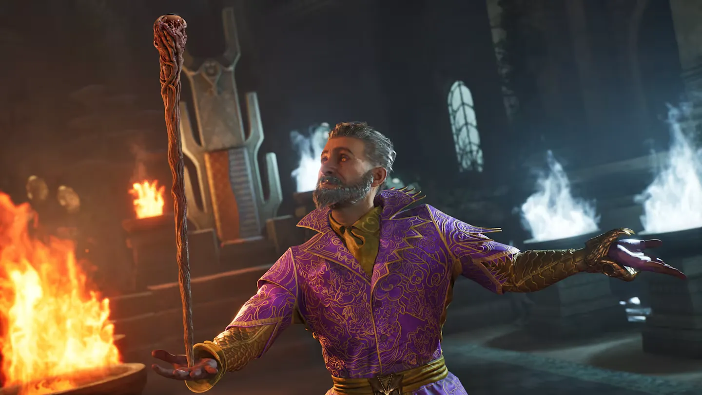 Pháp sư sử dụng phép thuật lửa và băng trong thế giới Oblivion Remastered, minh họa cho tính năng phép thuật tùy chỉnh.