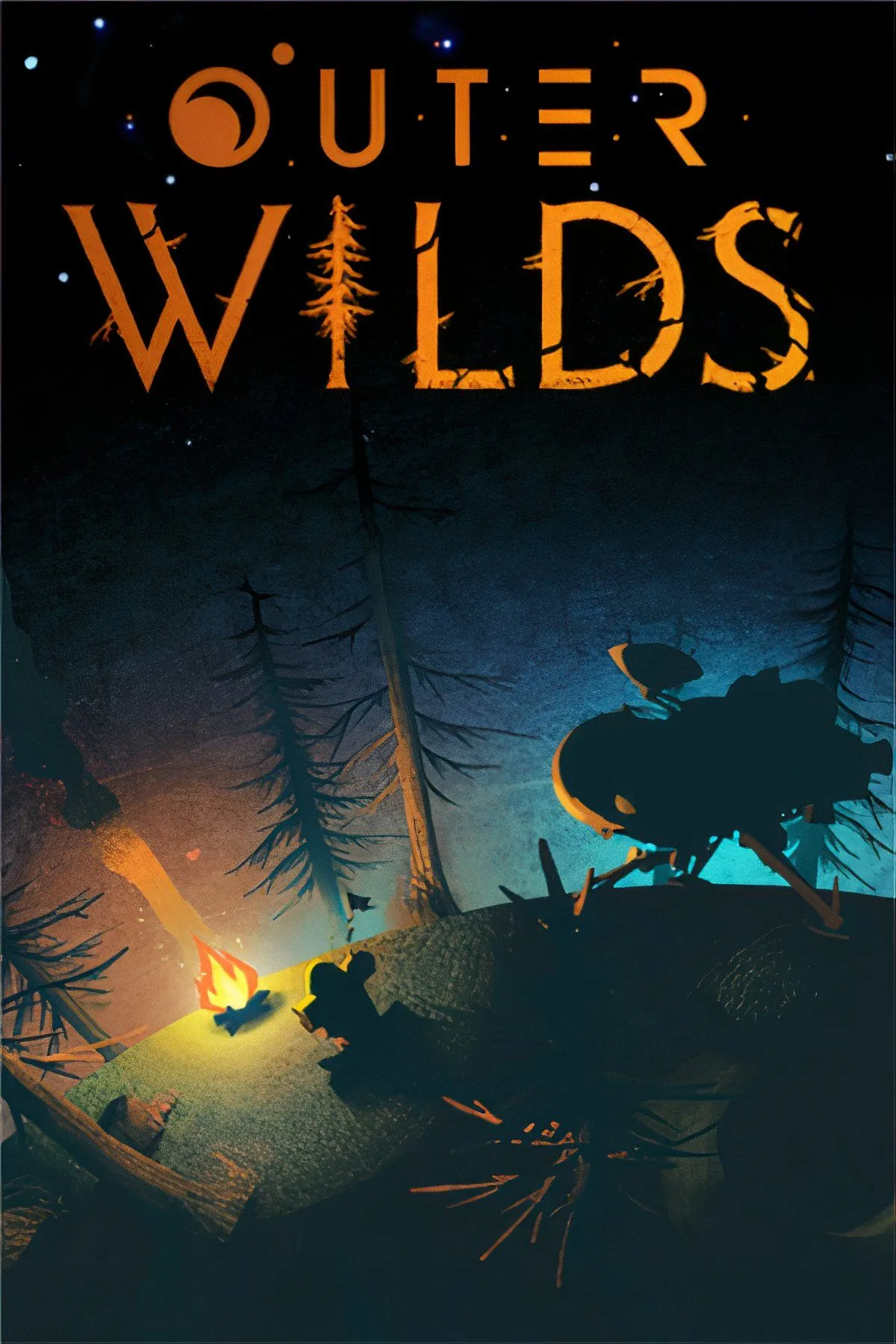 Phi hành gia của Outer Wilds đứng trên một hành tinh nhỏ nhìn về phía mặt trời và các thiên thể khác, gợi cảm giác phiêu lưu và khám phá trong vũ trụ.