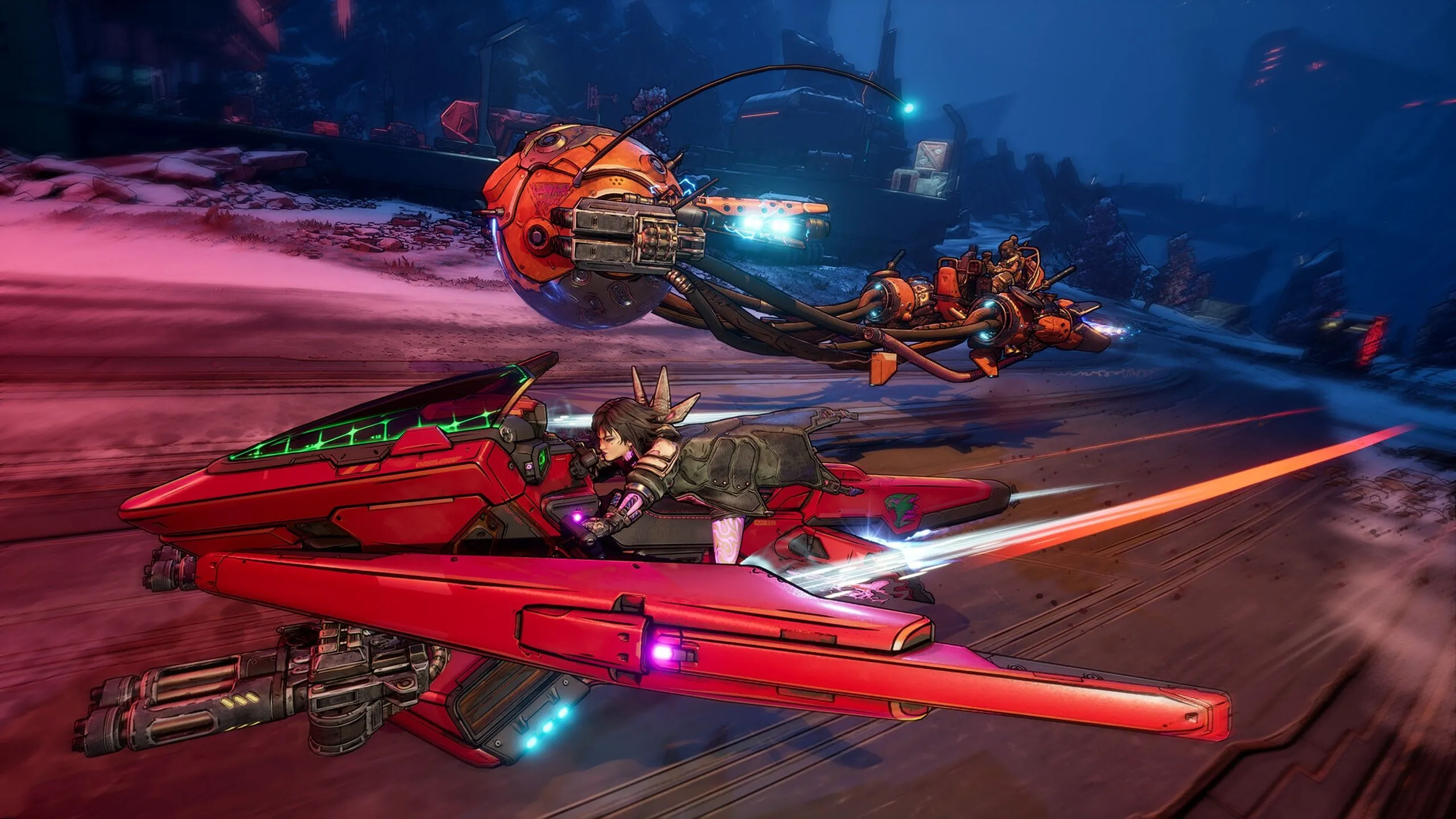 Phương tiện di chuyển Digirunner trong Borderlands 4, minh họa cơ chế di chuyển linh hoạt.