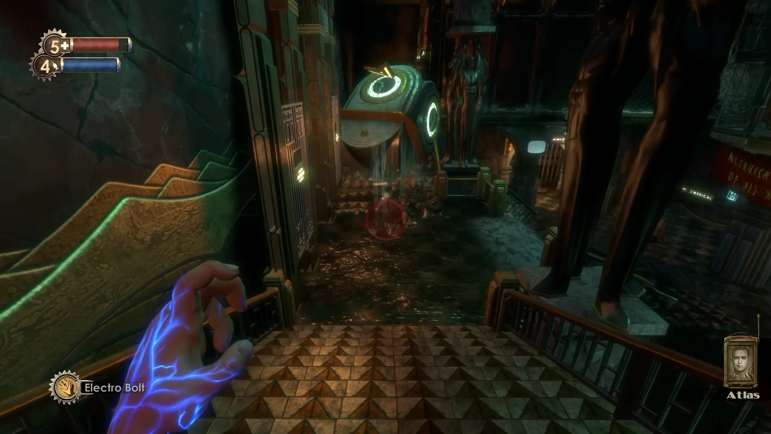 Poster BioShock, thể hiện không gian thành phố dưới nước Rapture đầy ám ảnh và phong cách nghệ thuật độc đáo