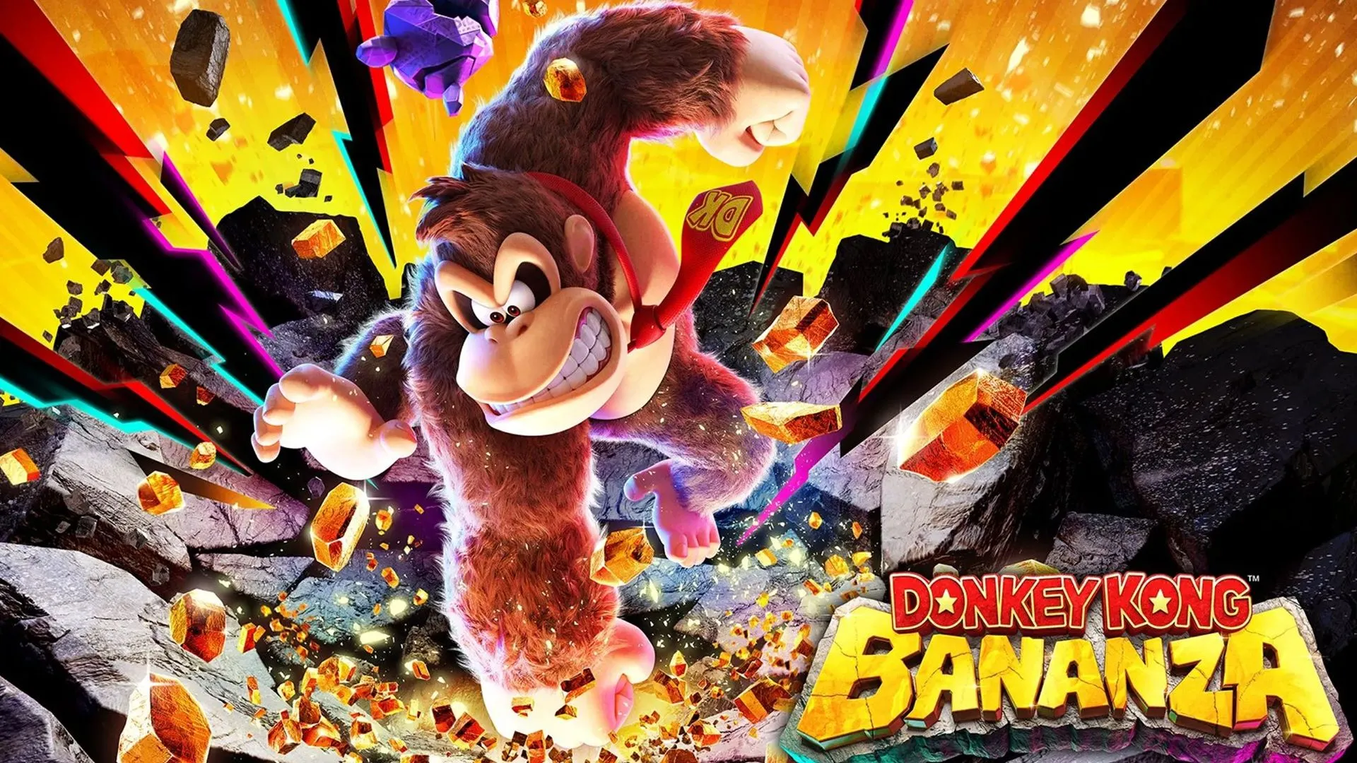 Poster chính thức của game Donkey Kong Bananza, một trong những tựa game được đề cập trên Nintendo Switch 2