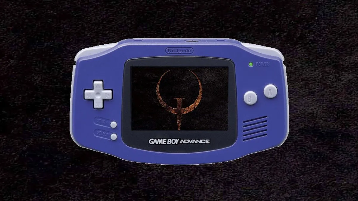 Quake trên Game Boy Advance, minh họa một boomer shooter kinh điển