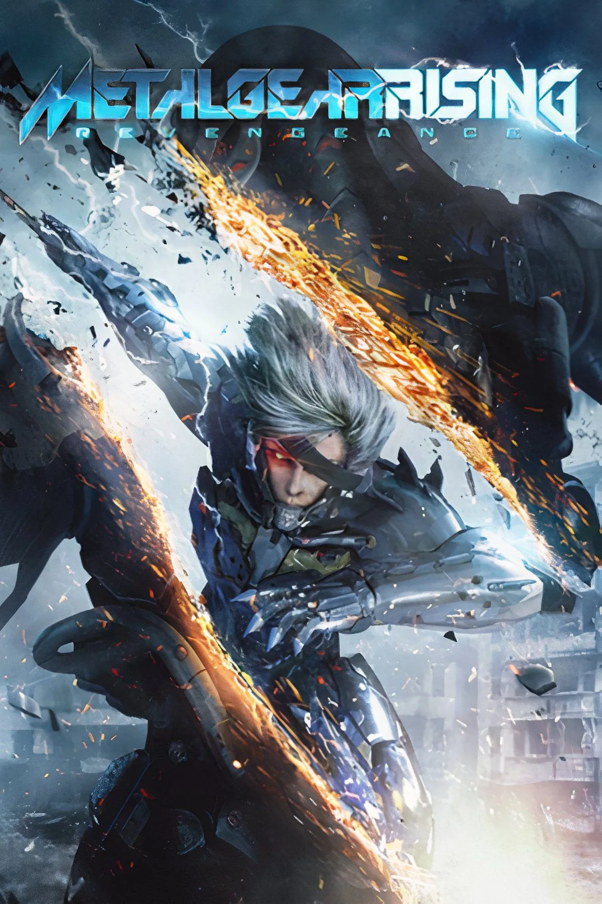 Raiden đối đầu với Senator Armstrong trong trận chiến cuối cùng đầy kịch tính của Metal Gear Rising: Revengeance.