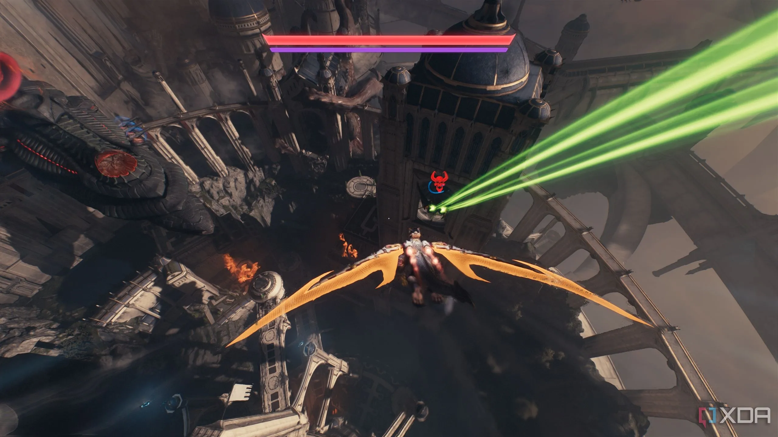 Rồng Serrat truy đuổi tàu Hell Fighter thứ ba trong Doom: The Dark Ages