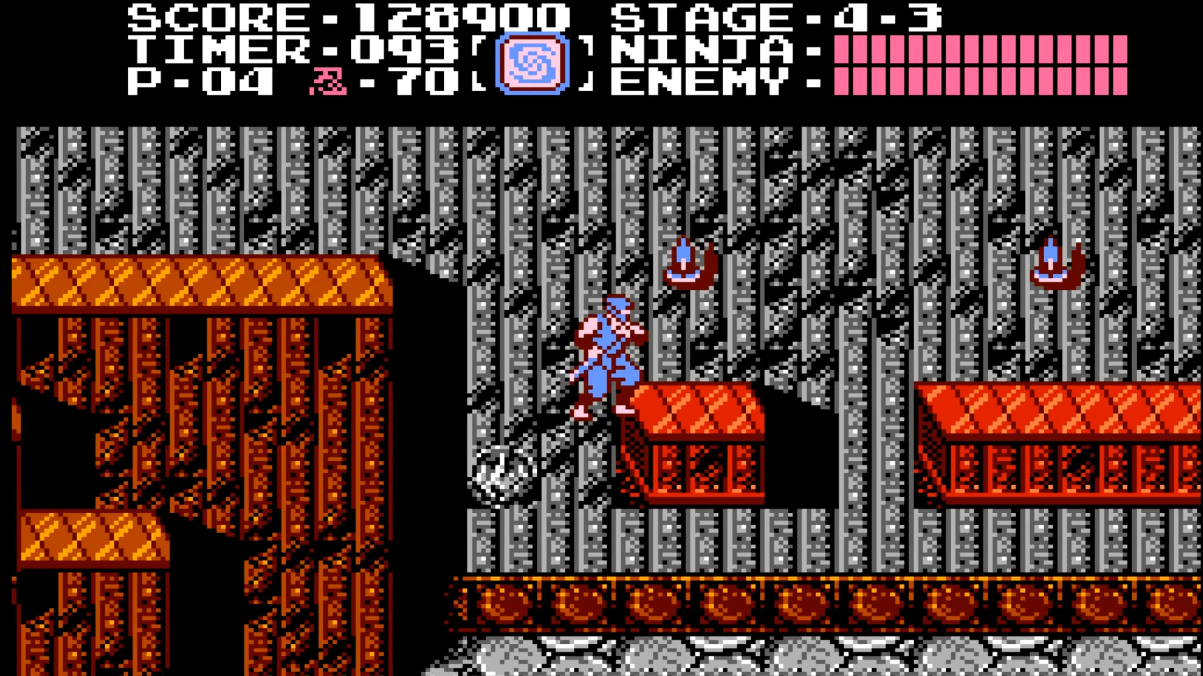 Ryu Hayabusa né tránh đạn và tấn công kẻ địch trong Ninja Gaiden