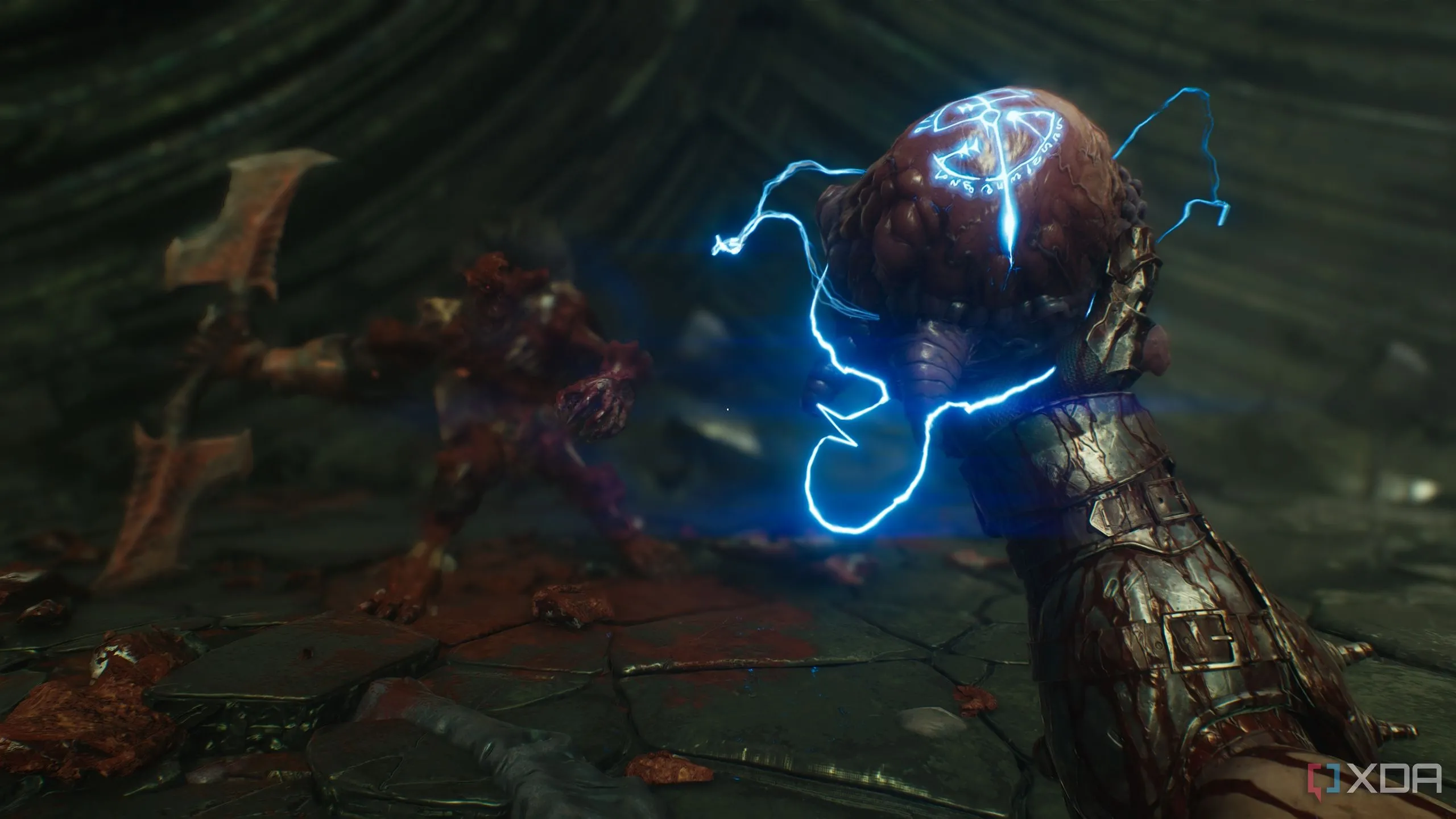 Slayer đang giữ Demonic Essence tăng tối đa máu trong Chương 15 Doom The Dark Ages.