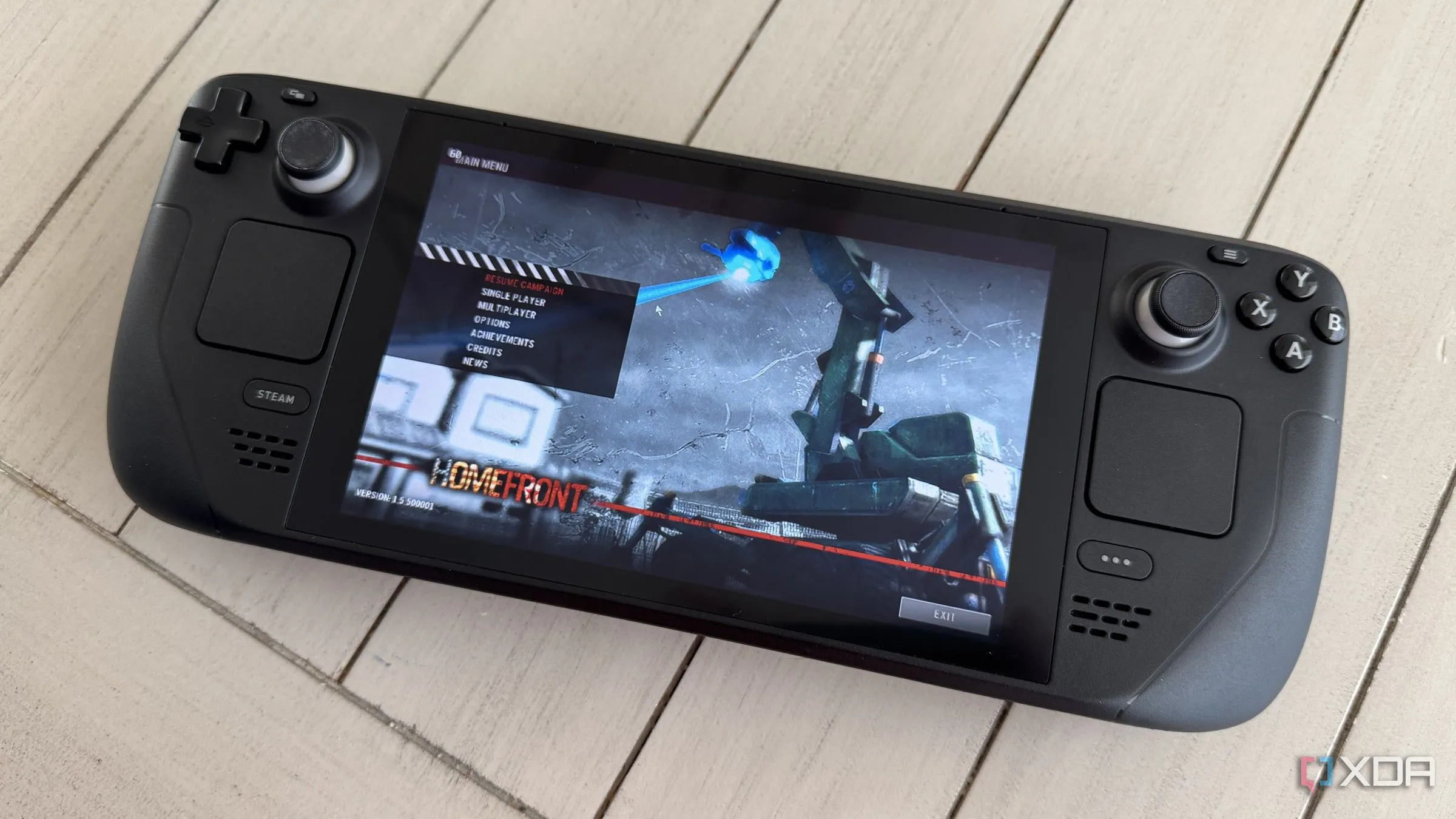 Steam Deck chơi game Homefront, minh họa khả năng chơi game không cần PC cấu hình cao