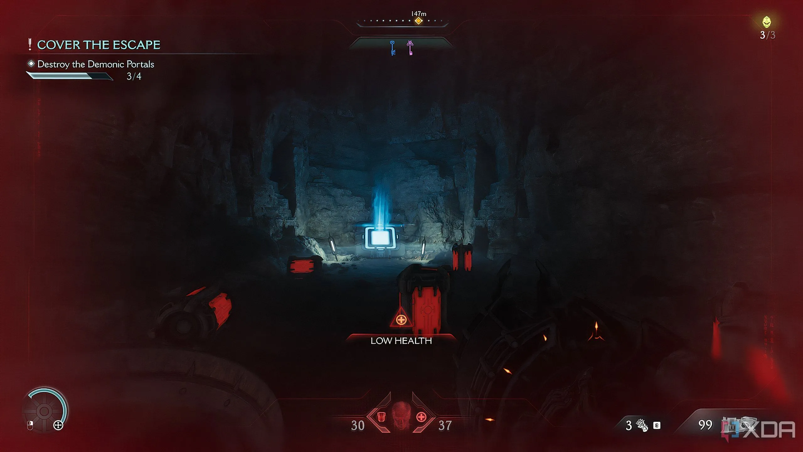 Tấm đệm nhảy quen thuộc, giúp thoát khỏi khu vực bí mật sau khi lấy skin Combat Shotgun trong Doom The Dark Ages
