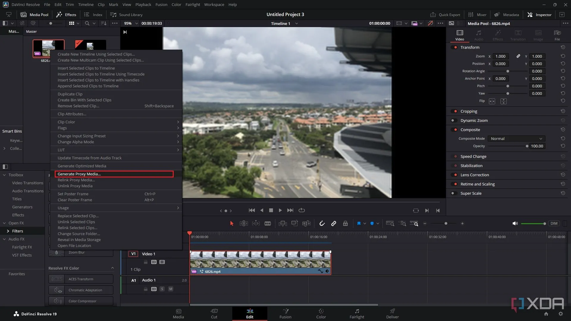 Tạo Media Proxy trong DaVinci Resolve để làm việc với các file video nhẹ hơn