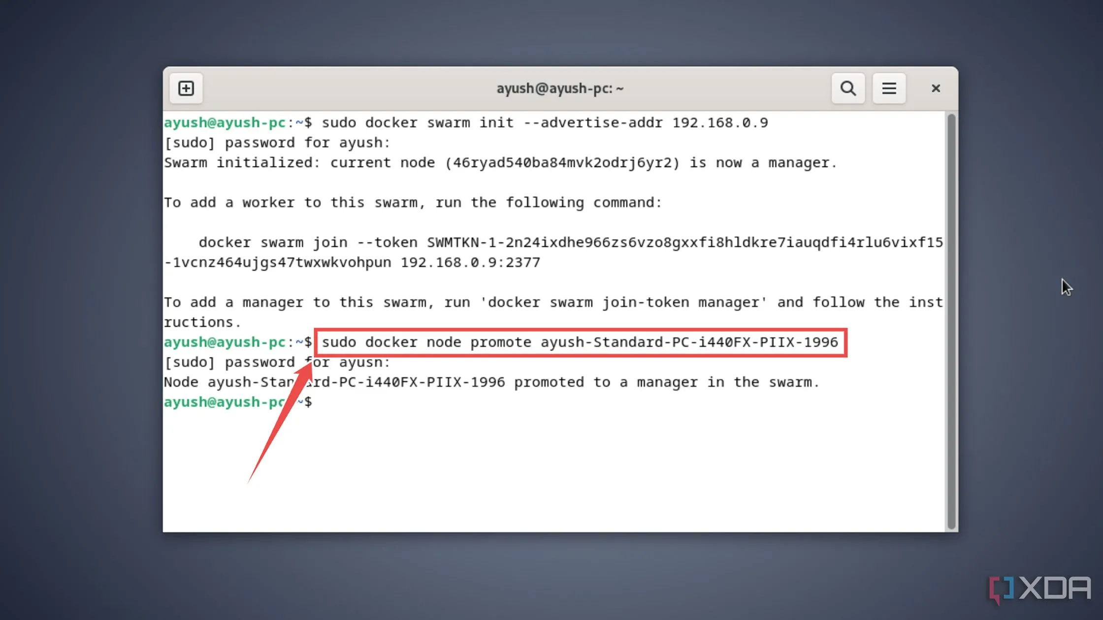 Thăng cấp node worker thành node quản lý trong Docker Swarm