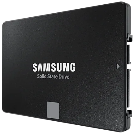 Thiết kế vuông vắn của SSD Samsung 870 EVO, phù hợp cho nhiều thiết bị