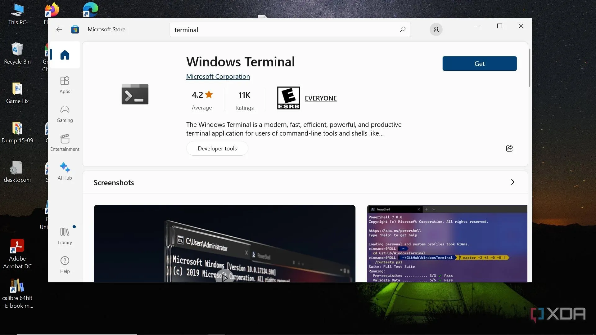 Tìm và cài đặt Windows Terminal từ Microsoft Store