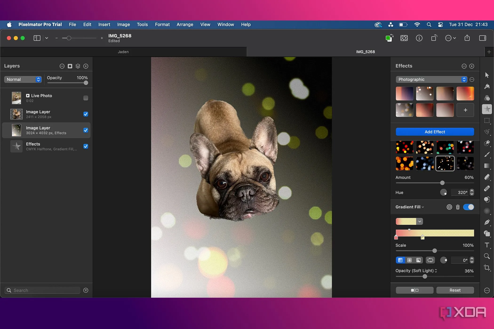 Tính năng AI Bokeh của Pixelmator Pro